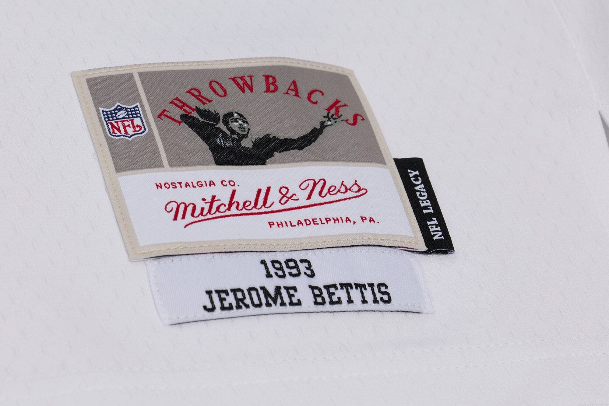 Men's Los Angeles Rams Jerome Bettis Mitchell And Ness White Retired Legacy Replica Player Jersey