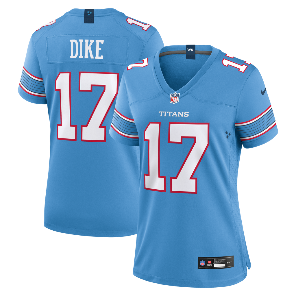 Women's Tennessee Titans Chimere Dike Nike Light Blue Team Game Jersey