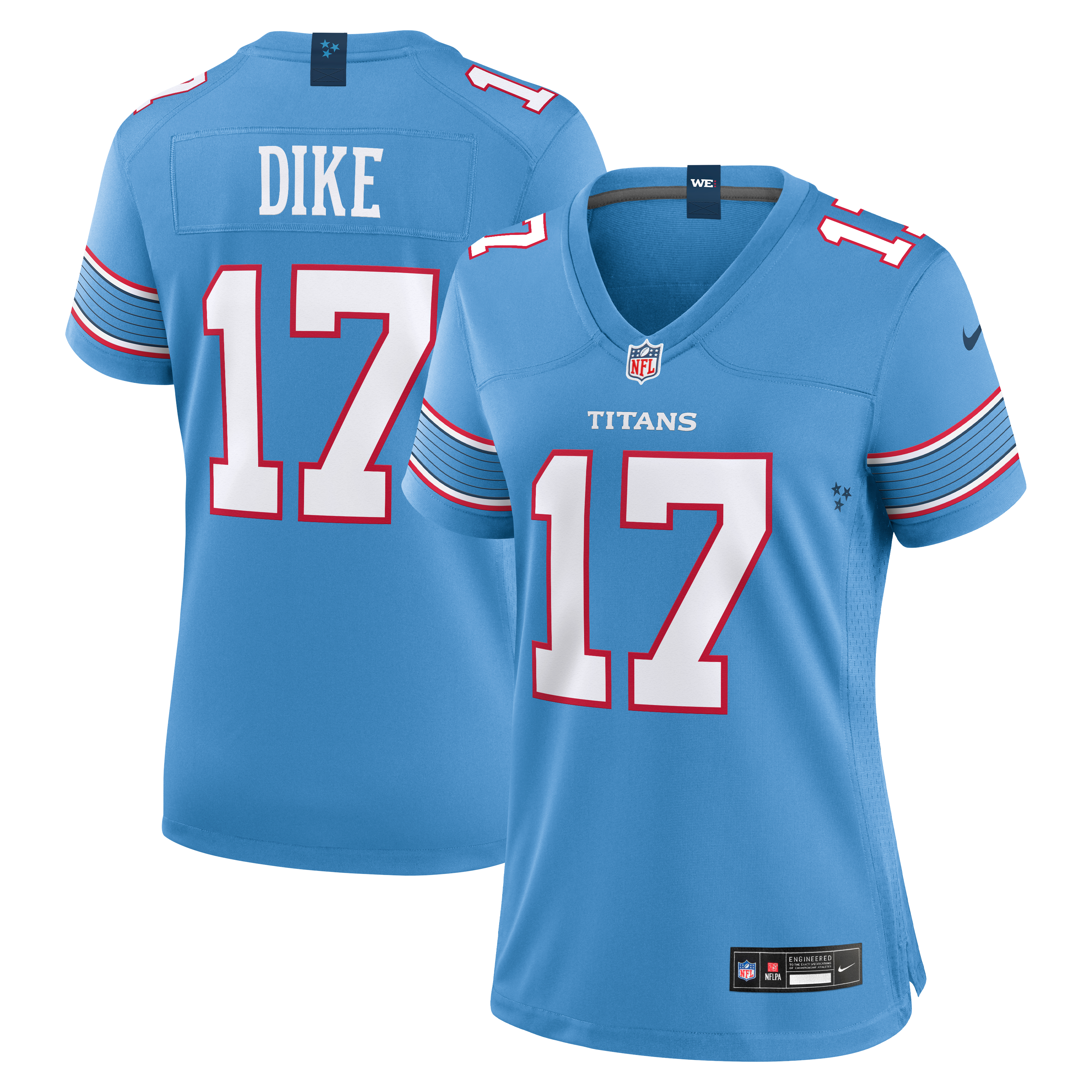 Women's Tennessee Titans Chimere Dike Nike Light Blue Team Game Jersey