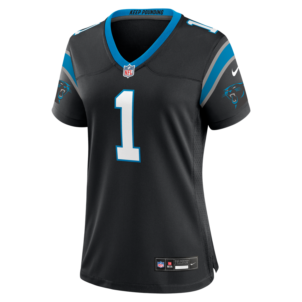 Women's Carolina Panthers Cam Newton Nike Black Team Retired Game Jersey