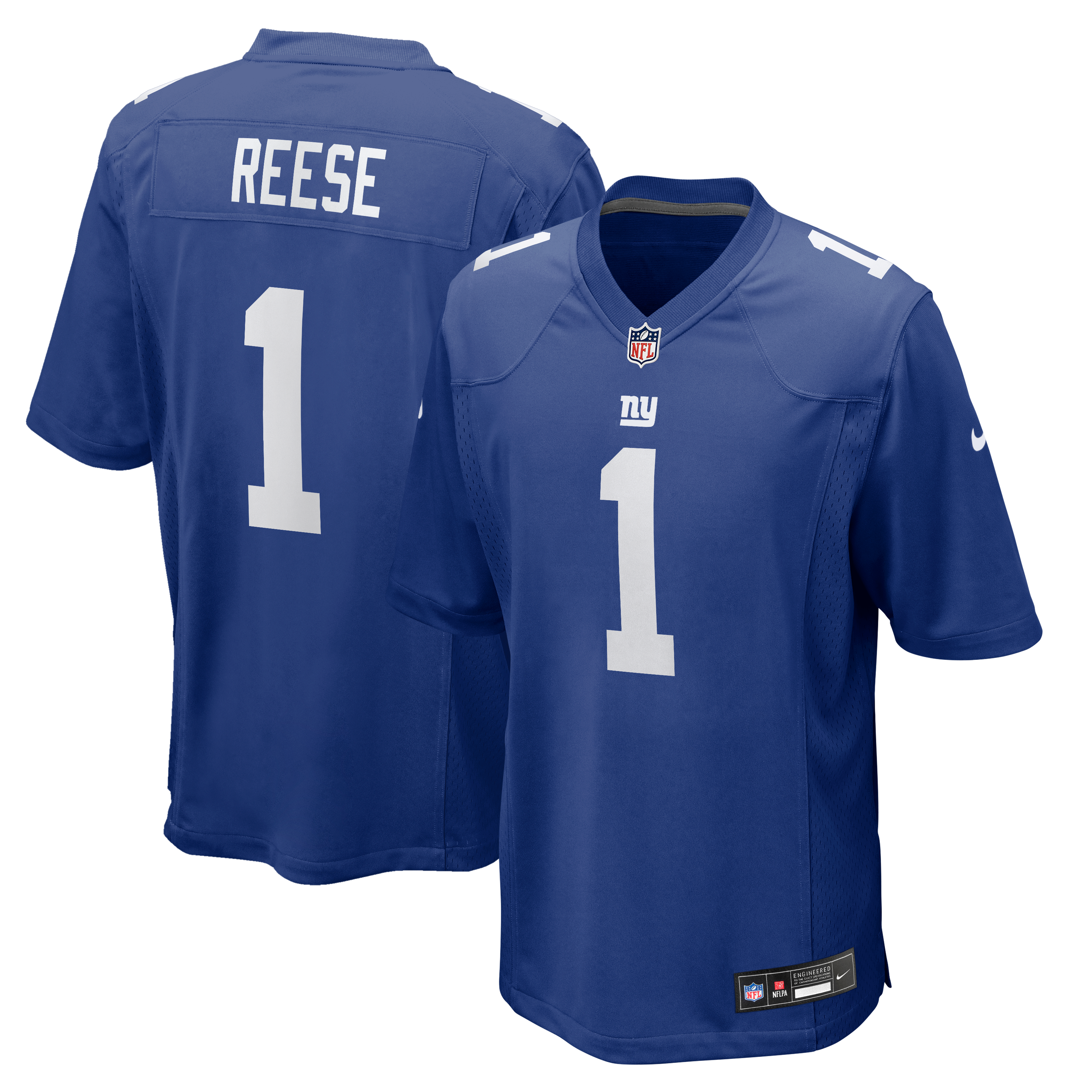 Men's New York Giants Arvell Reese Nike Royal 2026 Nfl Draft First Round Pick No 5 Team Game Jersey