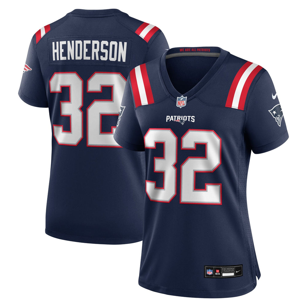 Women's New England Patriots Treveyon Henderson Nike Navy Game Jersey