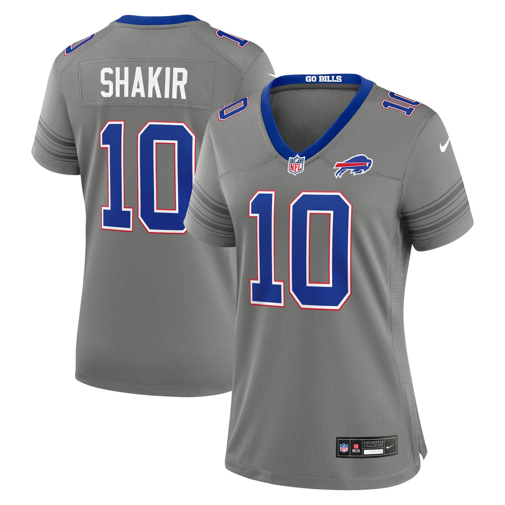 Women's Buffalo Bills Khalil Shakir Nike Gray Nickel City Game Jersey
