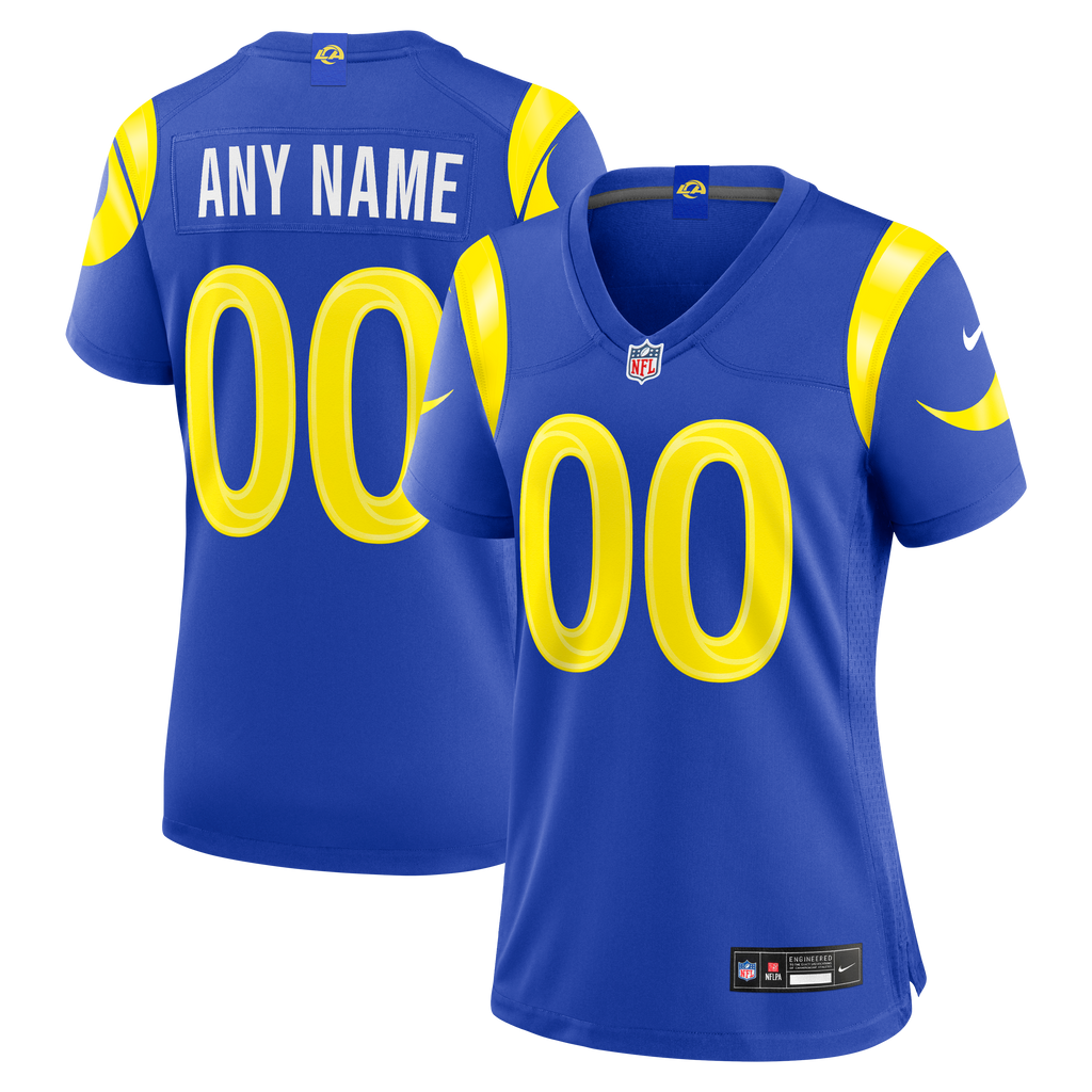 Women's Los Angeles Rams Nike Royal Custom Game Jersey