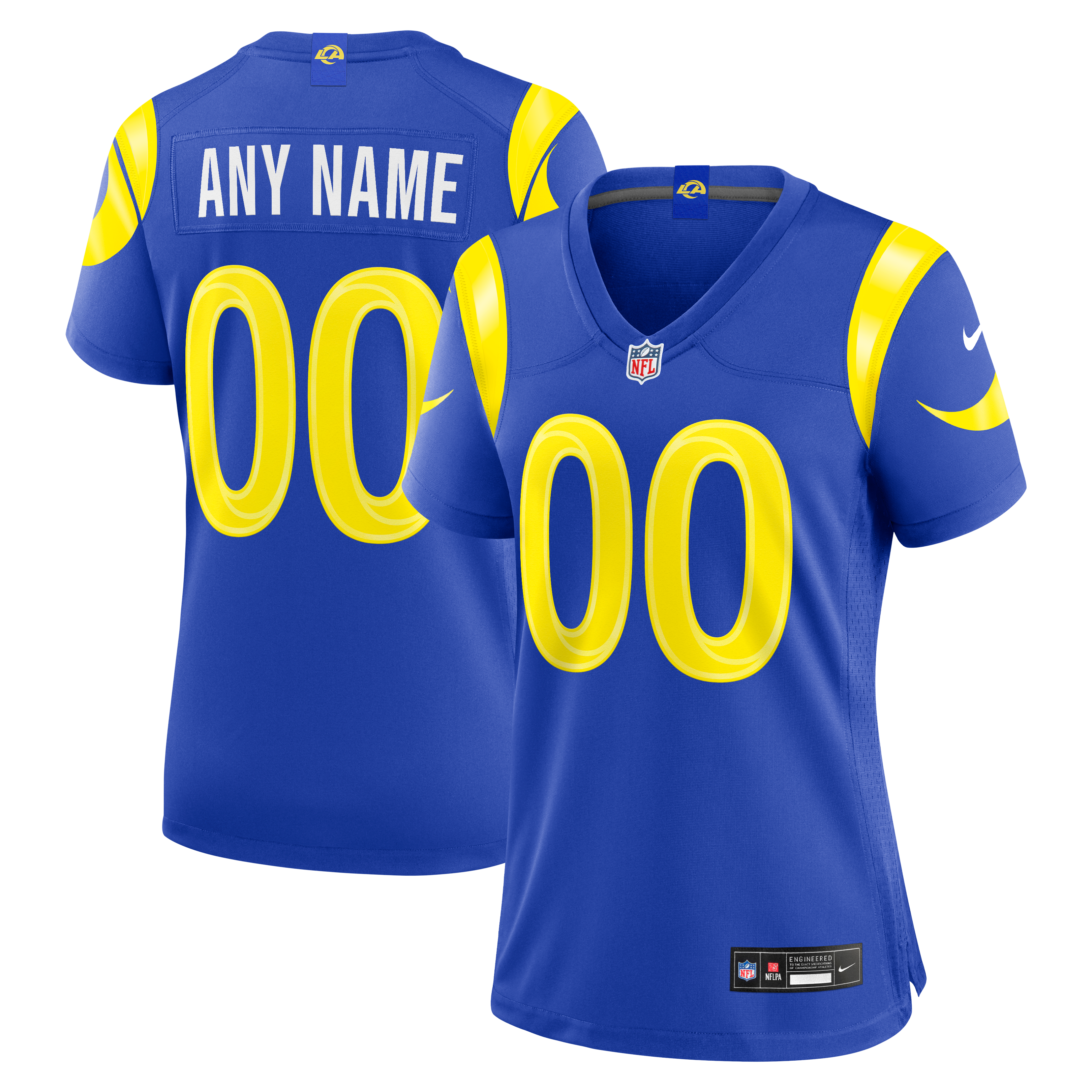Women's Los Angeles Rams Nike Royal Custom Game Jersey