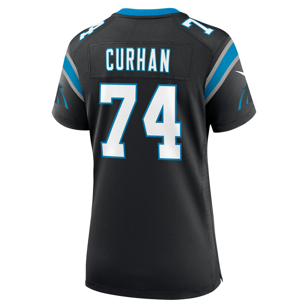 Women's Carolina Panthers Jake Curhan Nike Black Team Game Jersey