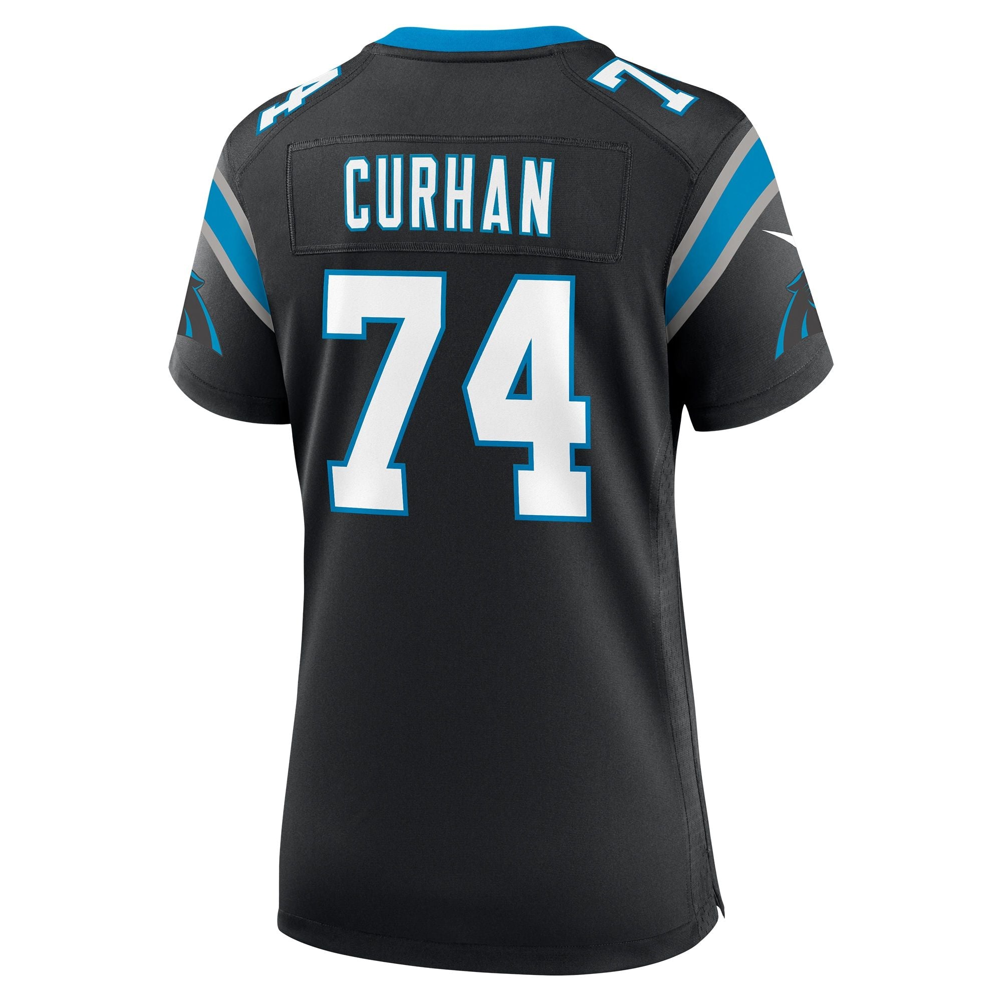 Women's Carolina Panthers Jake Curhan Nike Black Team Game Jersey
