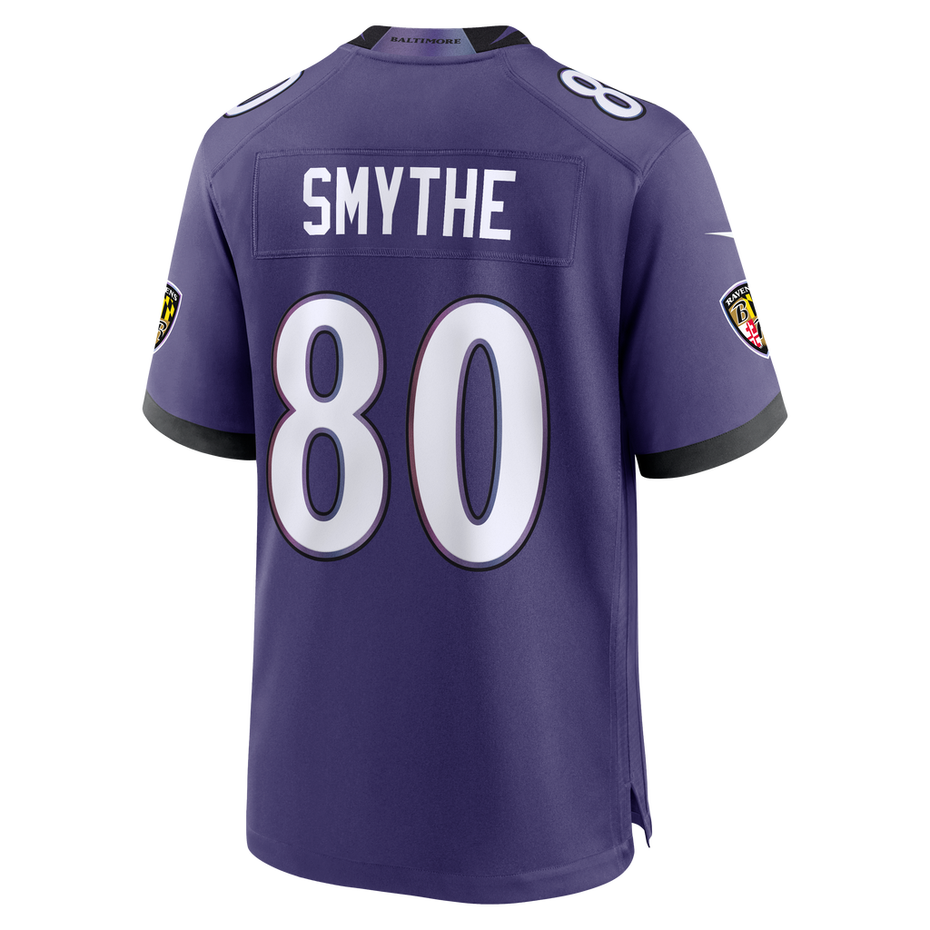 Men's Baltimore Ravens Durham Smythe Nike Purple Team Game Jersey