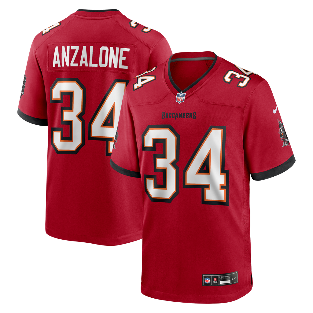 Men's Tampa Bay Buccaneers Alex Anzalone Nike Red Team Game Jersey