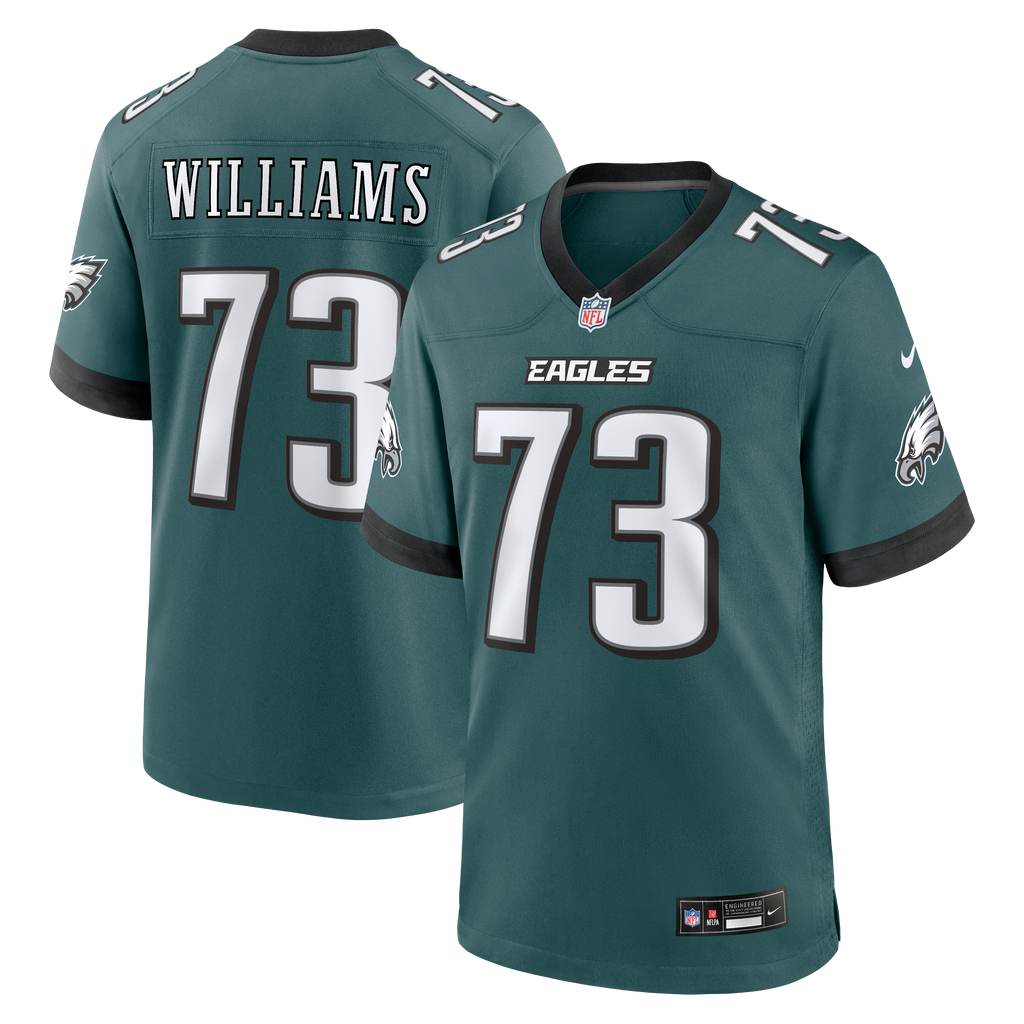 Men's Philadelphia Eagles Cameron Williams Nike Midnight Green Team Game Jersey
