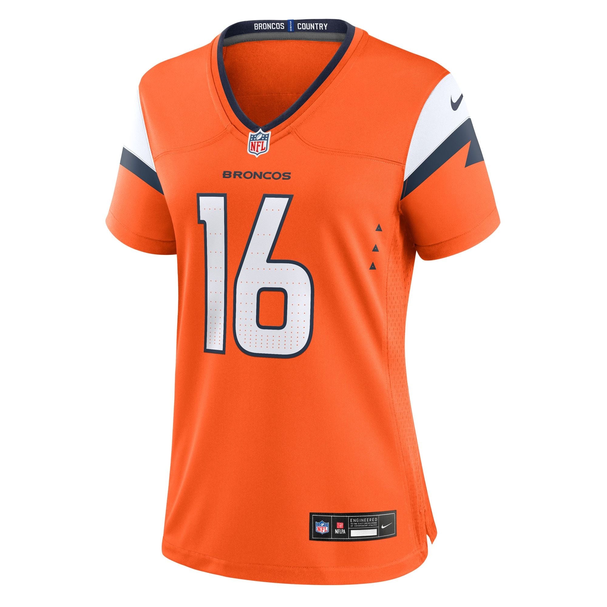 Women's Denver Broncos Jeremy Crawshaw Nike Orange Team Game Jersey