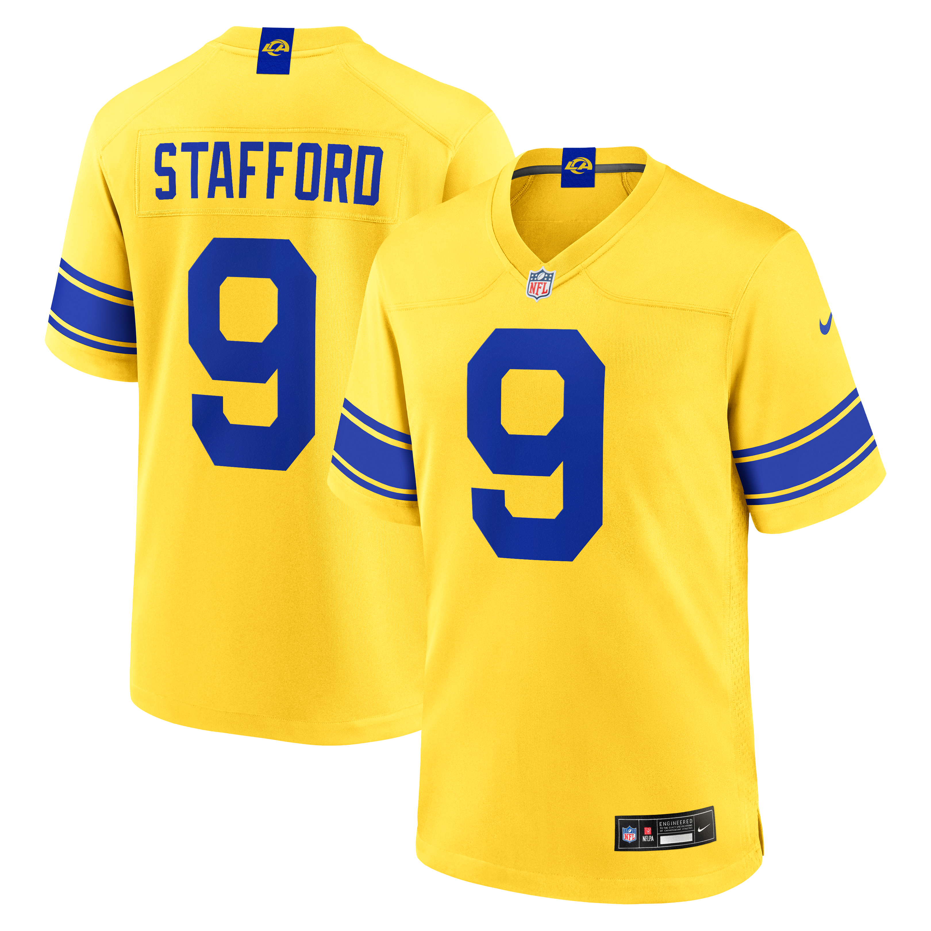 Men's Los Angeles Rams Matthew Stafford Nike Classic Sol Game Jersey