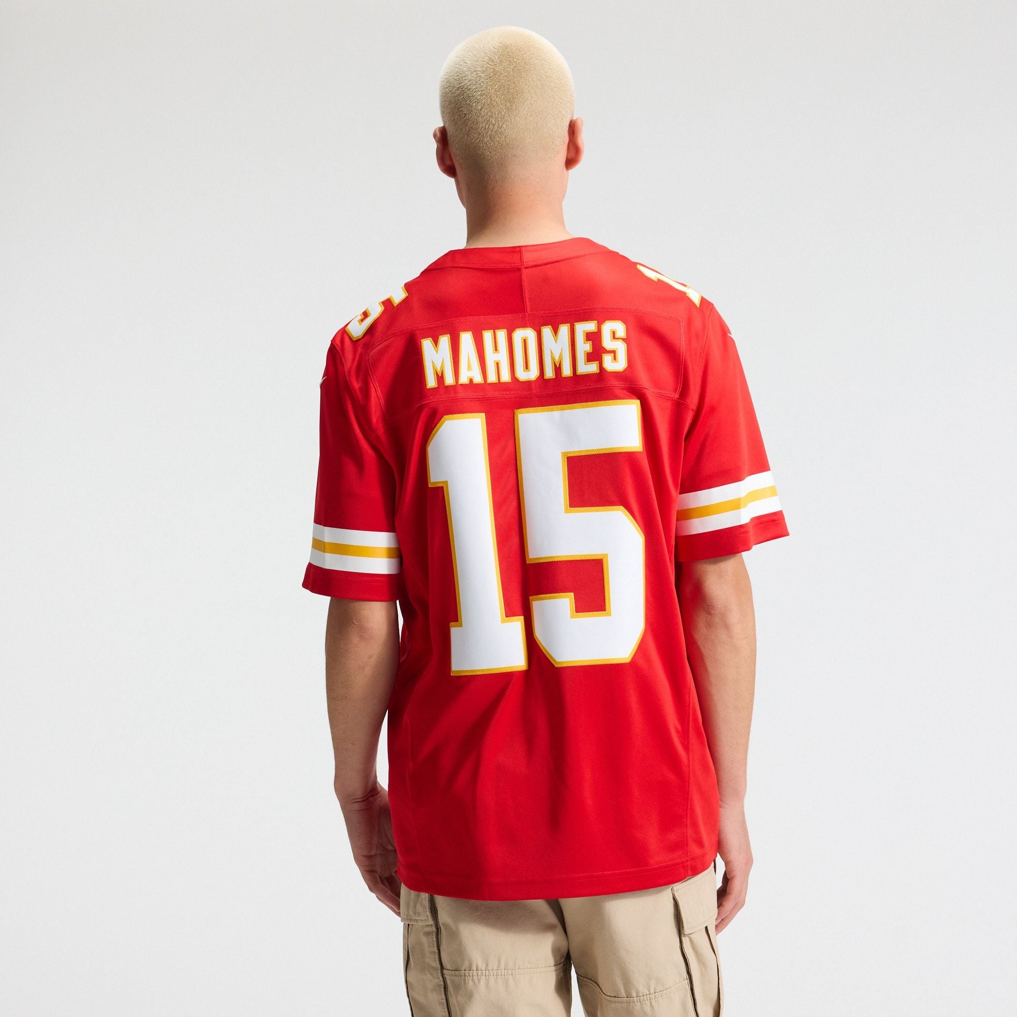 Men's Kansas City Chiefs Patrick Mahomes Nike Red Team Vapor Fuse Stitched Limited Jersey