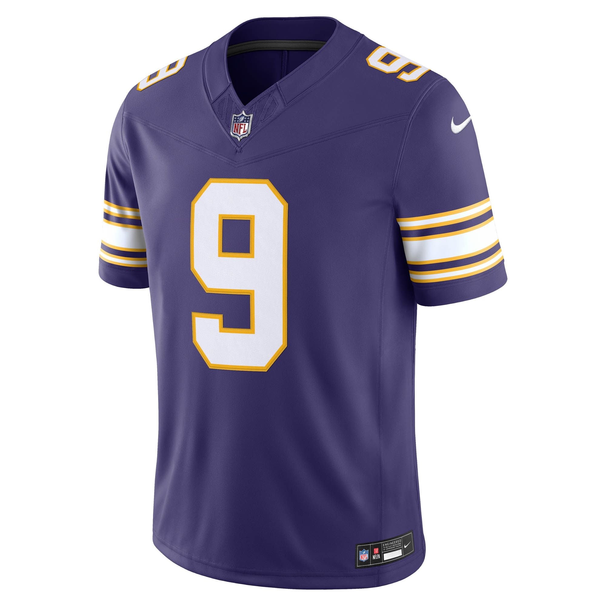 Men's Minnesota Vikings Jj Mccarthy Nike Purple Alternate Classic Vapor Fuse Stitched Limited Jersey