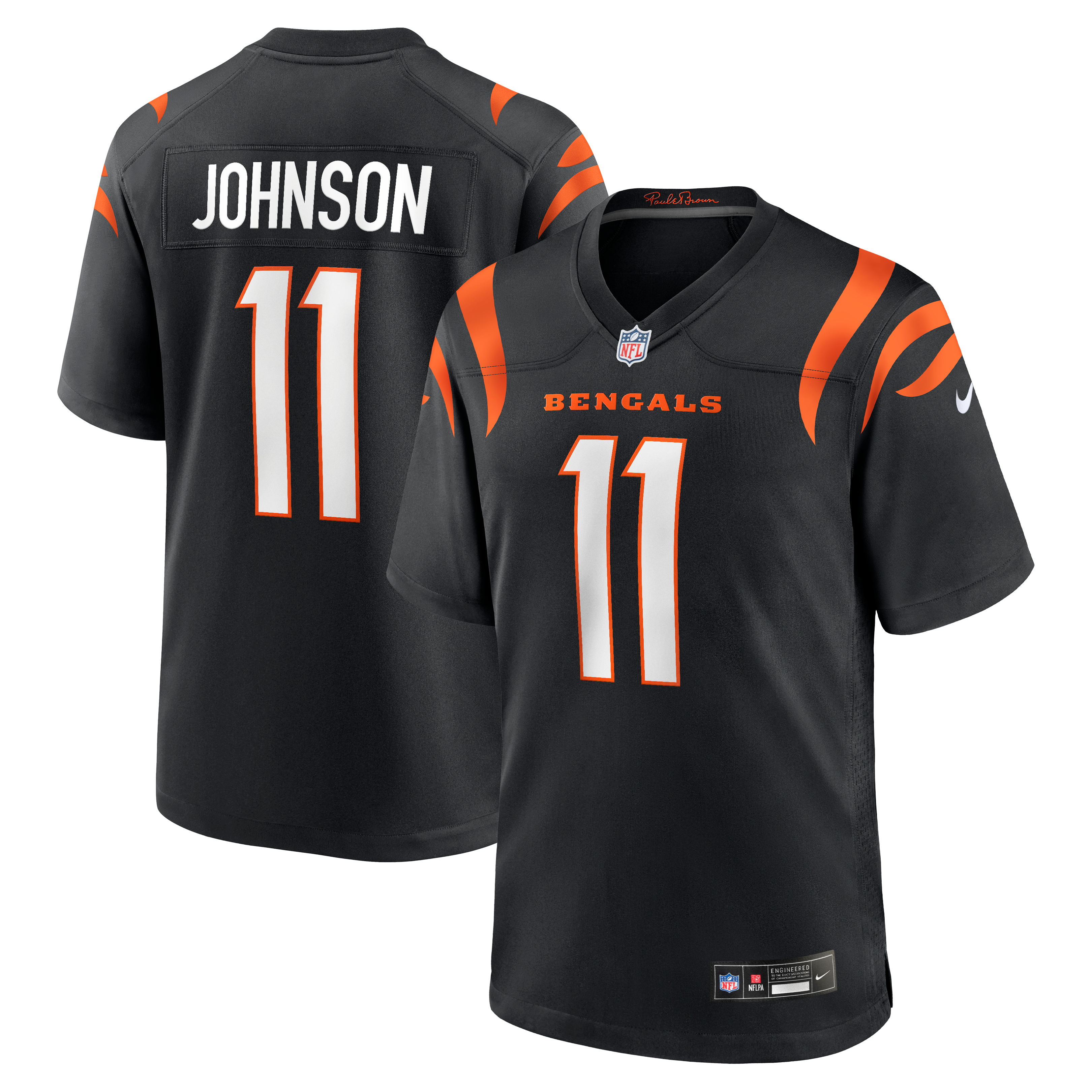 Men's Cincinnati Bengals Josh Johnson Nike Black Team Game Jersey
