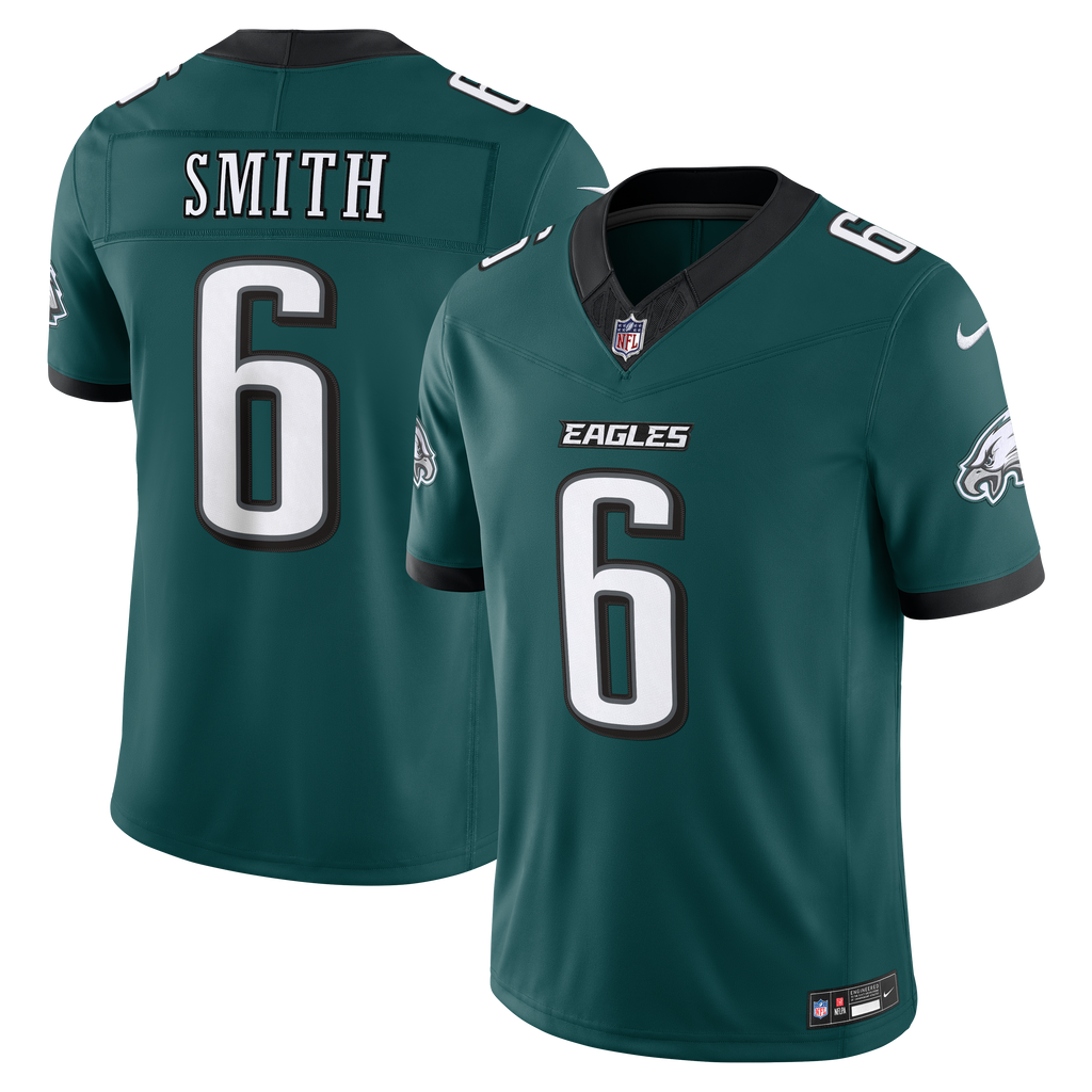 Men's Philadelphia Eagles Devonta Smith Nike Midnight Green Team Vapor Fuse Stitched Limited Jersey