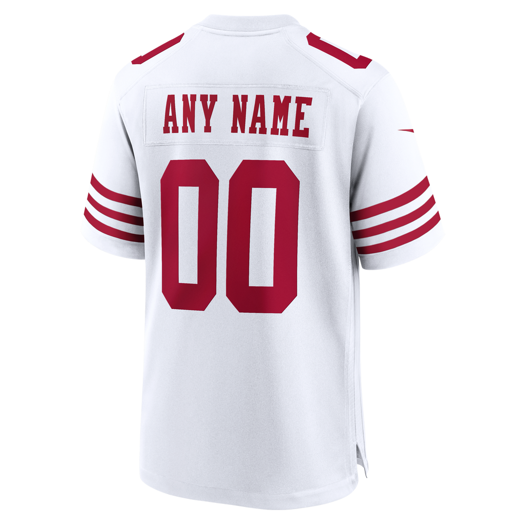 Men's San Francisco 49Ers Nike White 80Th Anniversary Custom Game Jersey