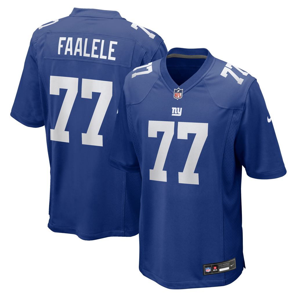 Men's New York Giants Daniel Faalele Nike Royal Team Game Jersey