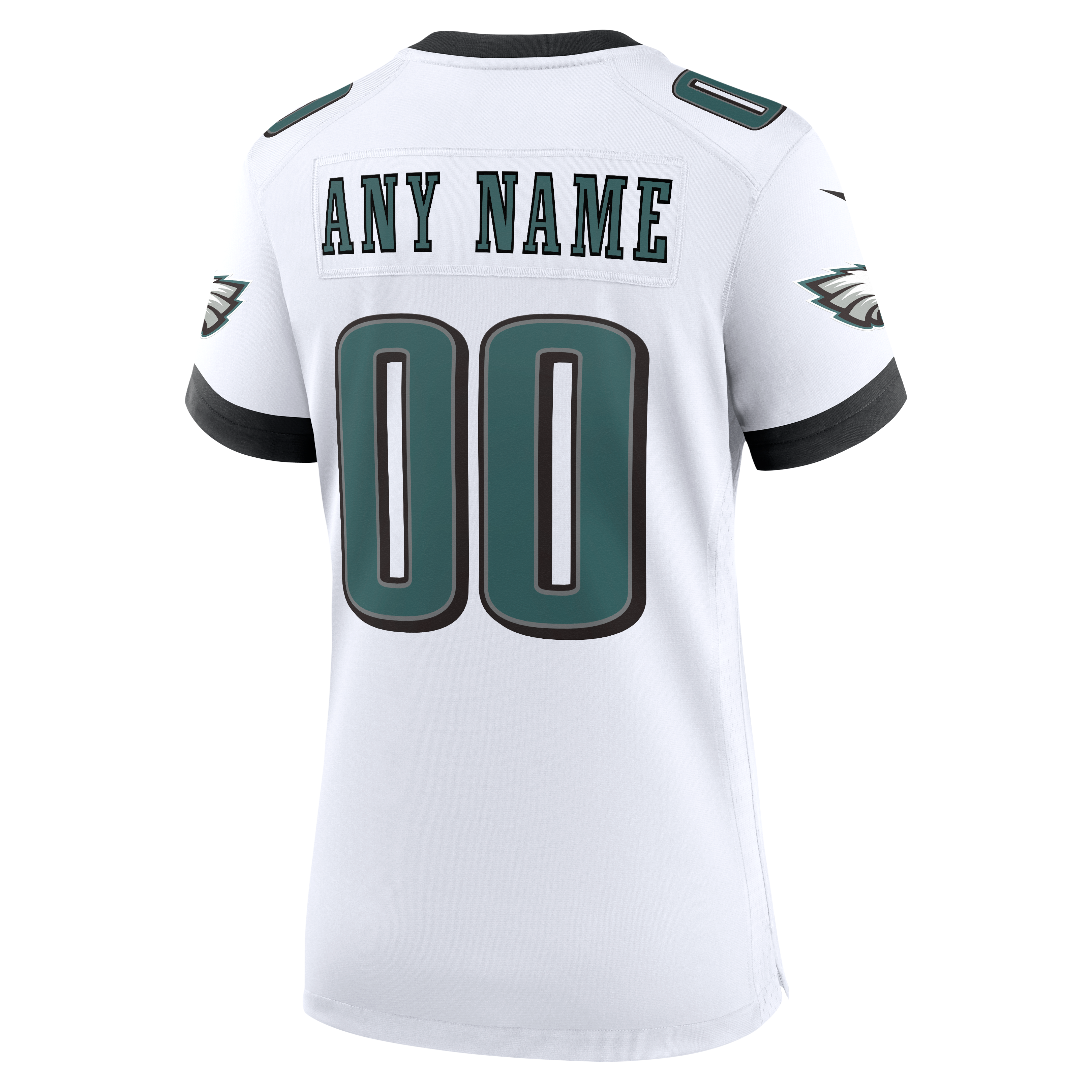 Women's Philadelphia Eagles Nike White Team Custom Game Jersey
