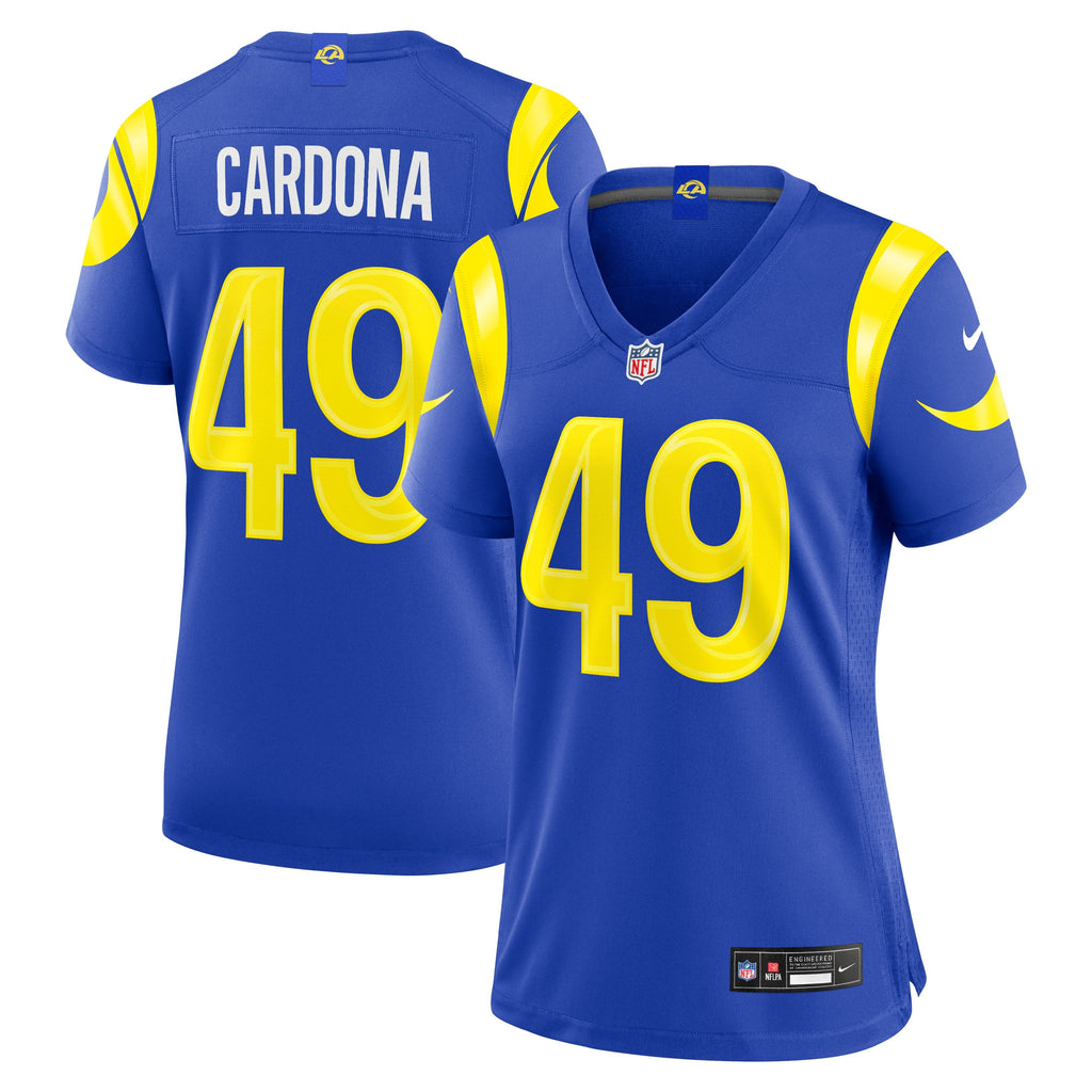 Women's Los Angeles Rams Joe Cardona Nike Royal Team Game Jersey