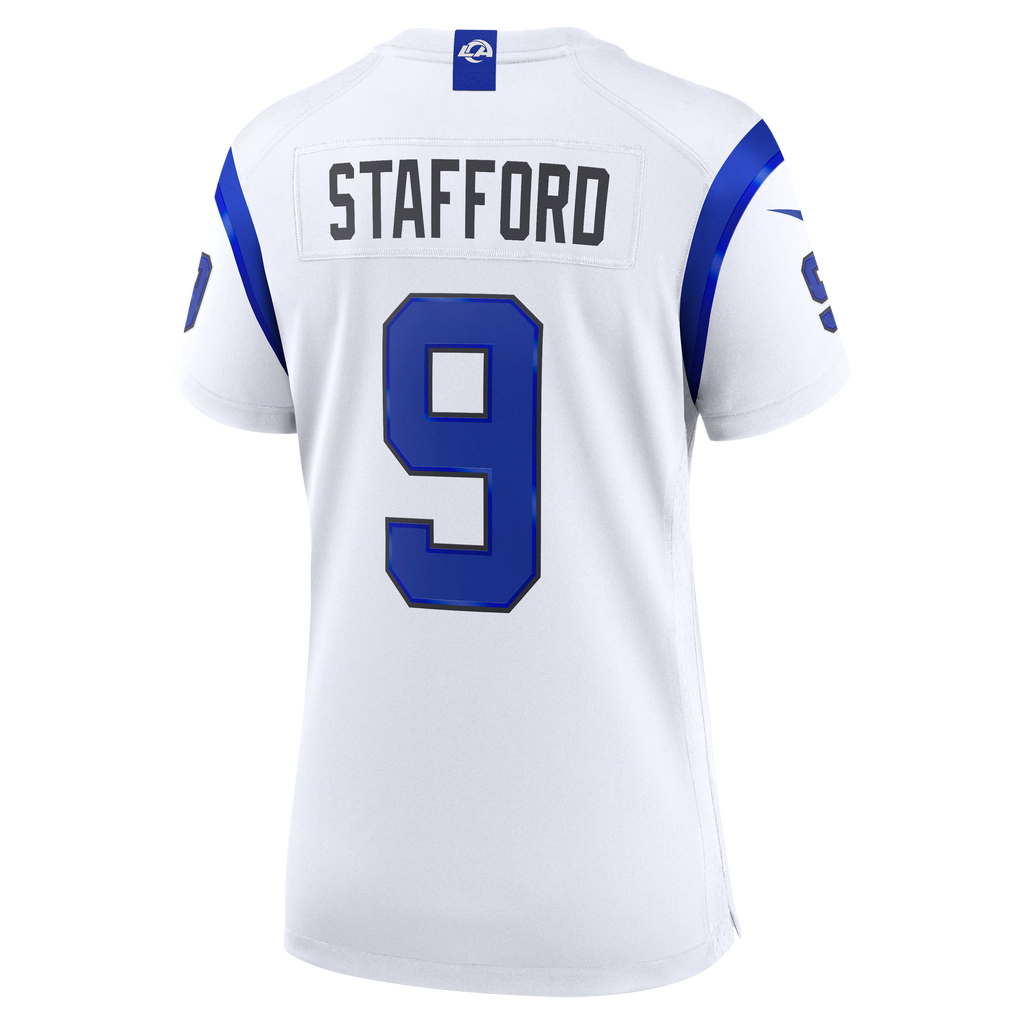 Women's Los Angeles Rams Matthew Stafford Nike Fearsome White Game Jersey