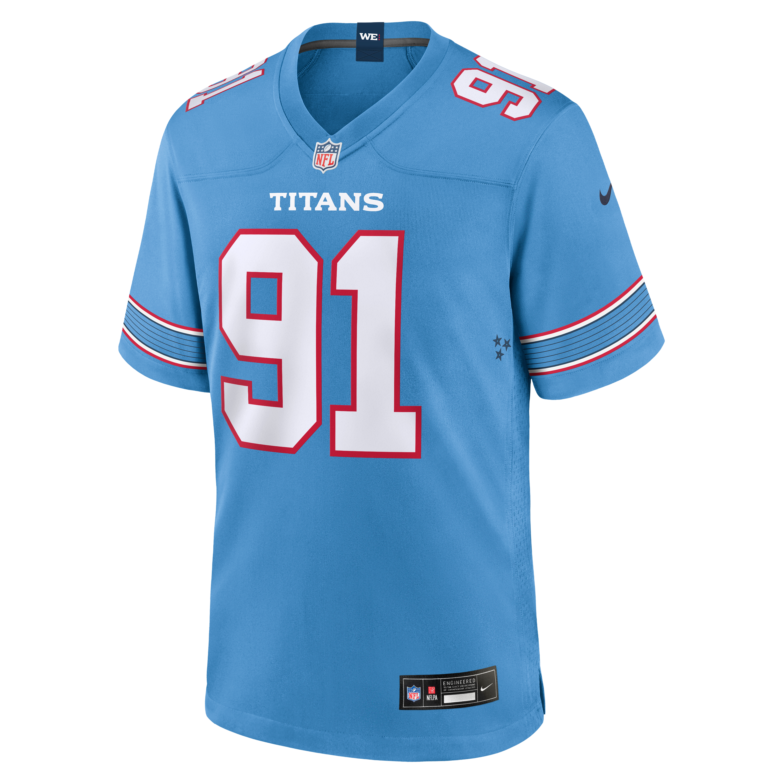 Men's Tennessee Titans John Franklin Myers Nike Light Blue Team Game Jersey