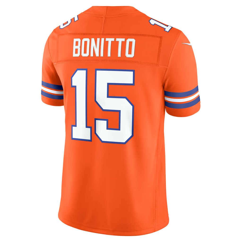 Men's Denver Broncos Nik Bonitto Nike Orange Alternate Mile High Collection 1977 Throwback Vapor Fuse Stitched Limited Jersey