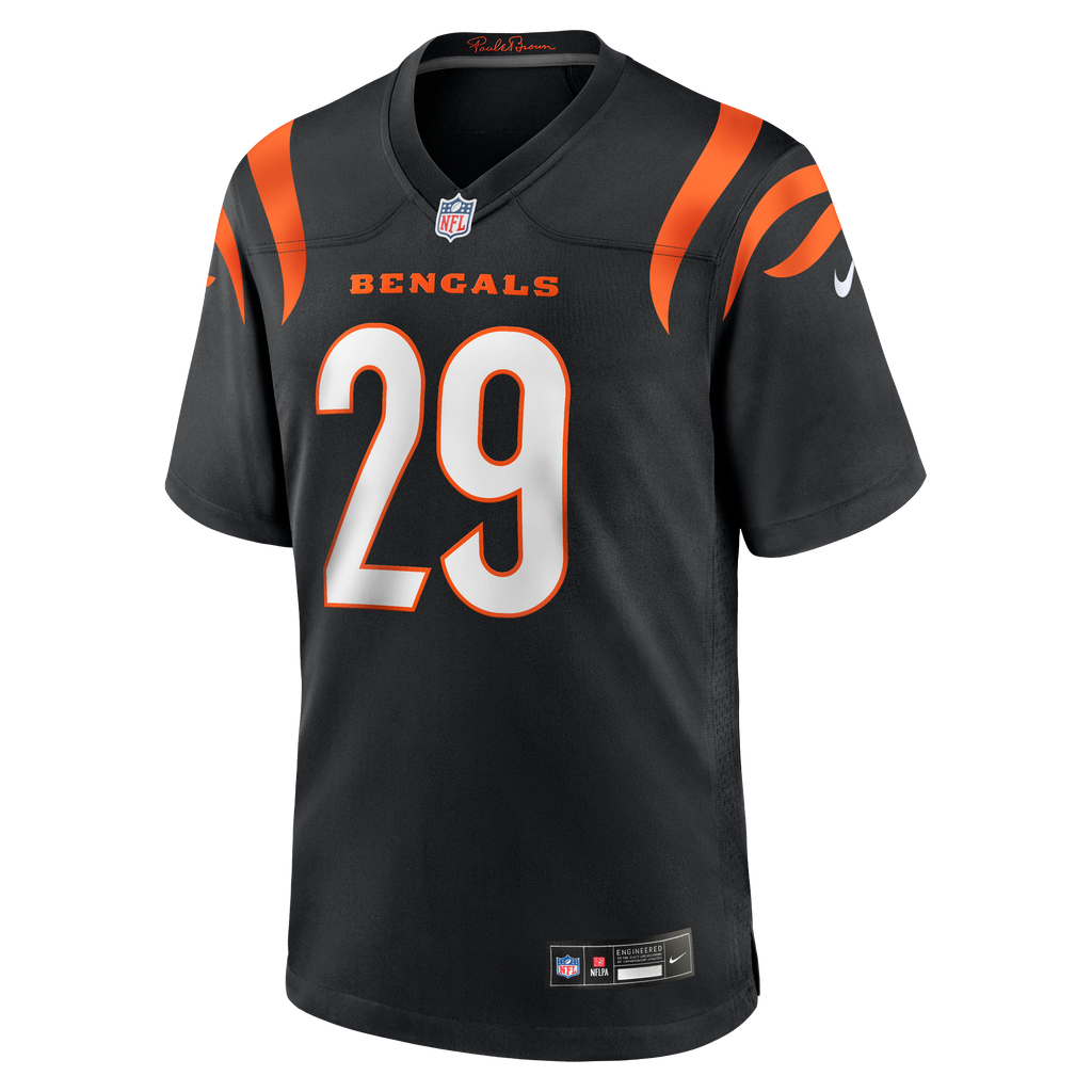 Men's Cincinnati Bengals Kyle Dugger Nike Black Team Game Jersey