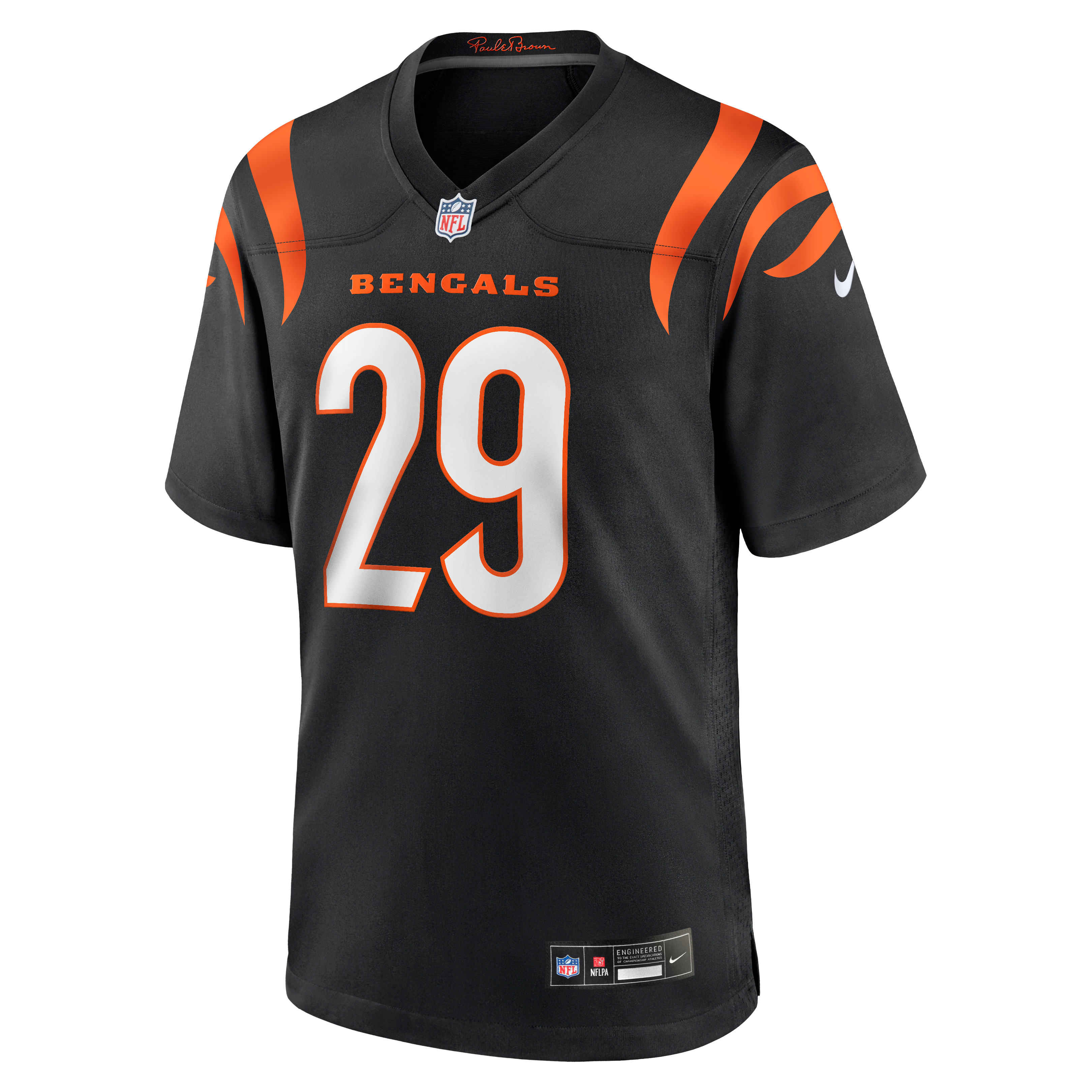 Men's Cincinnati Bengals Kyle Dugger Nike Black Team Game Jersey