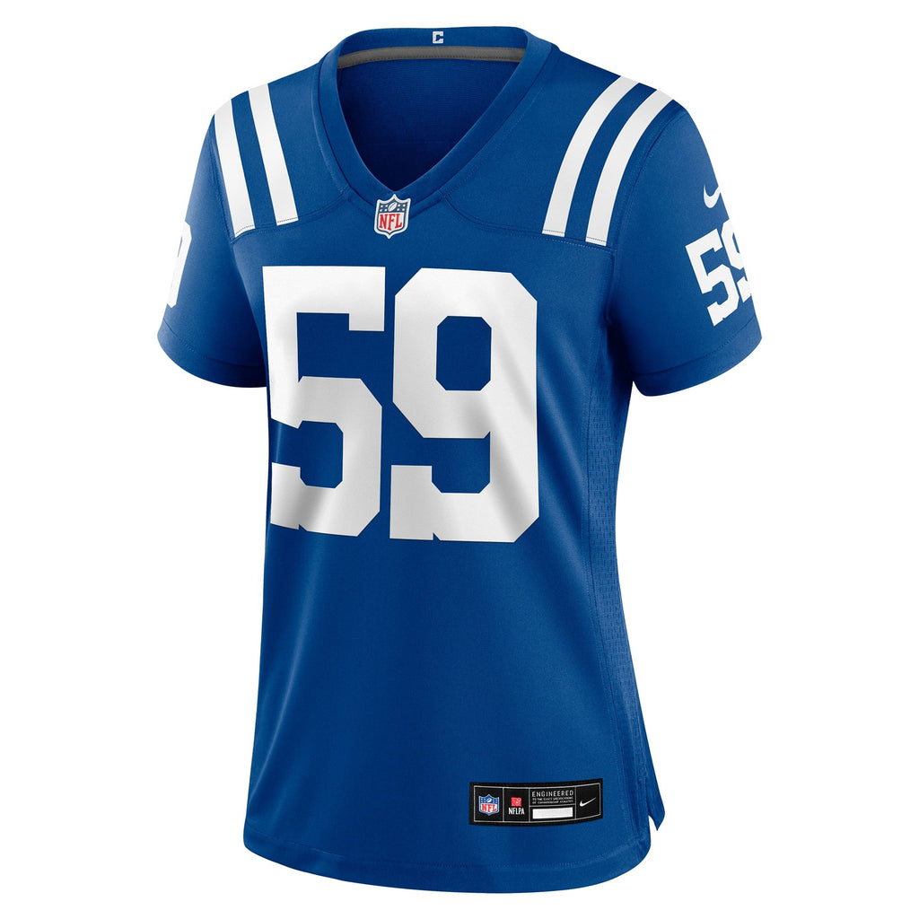 Women's Indianapolis Colts Buddy Johnson Nike Royal Team Game Jersey
