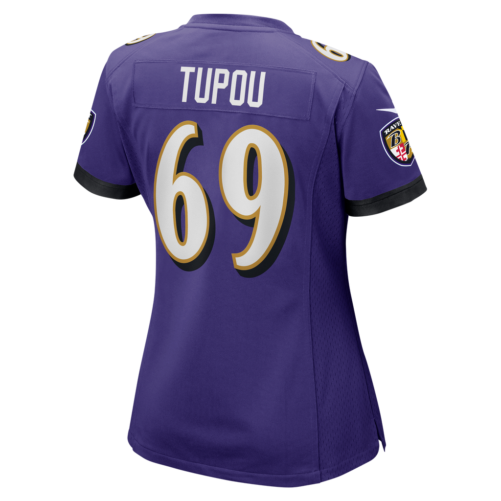 Women's Baltimore Ravens Josh Tupou Nike Purple Team Game Jersey