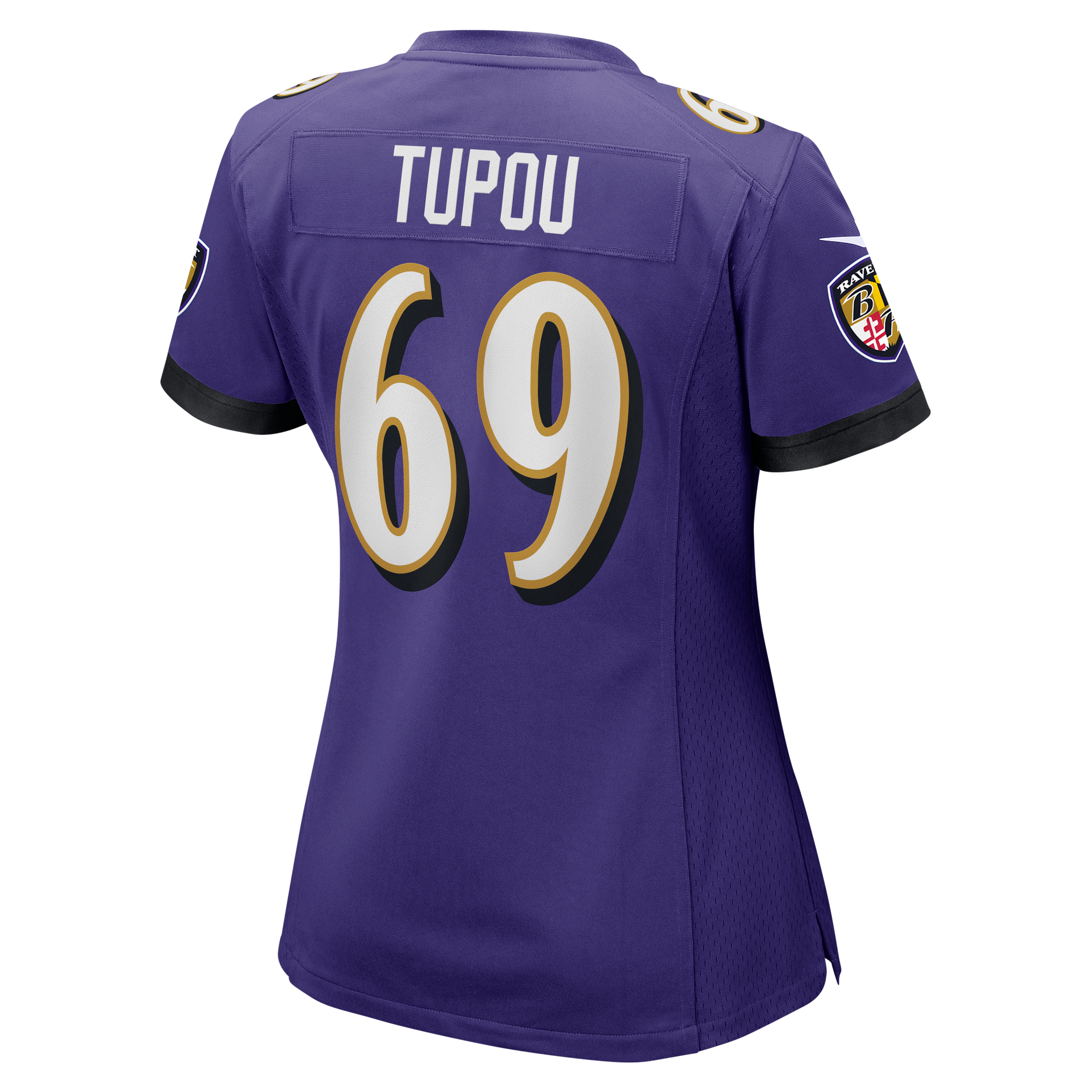 Women's Baltimore Ravens Josh Tupou Nike Purple Team Game Jersey