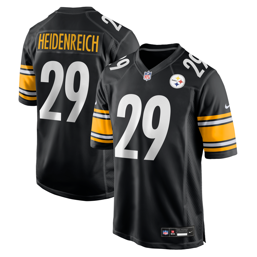 Men's Pittsburgh Steelers Eli Heidenreich Nike Black Team Game Jersey