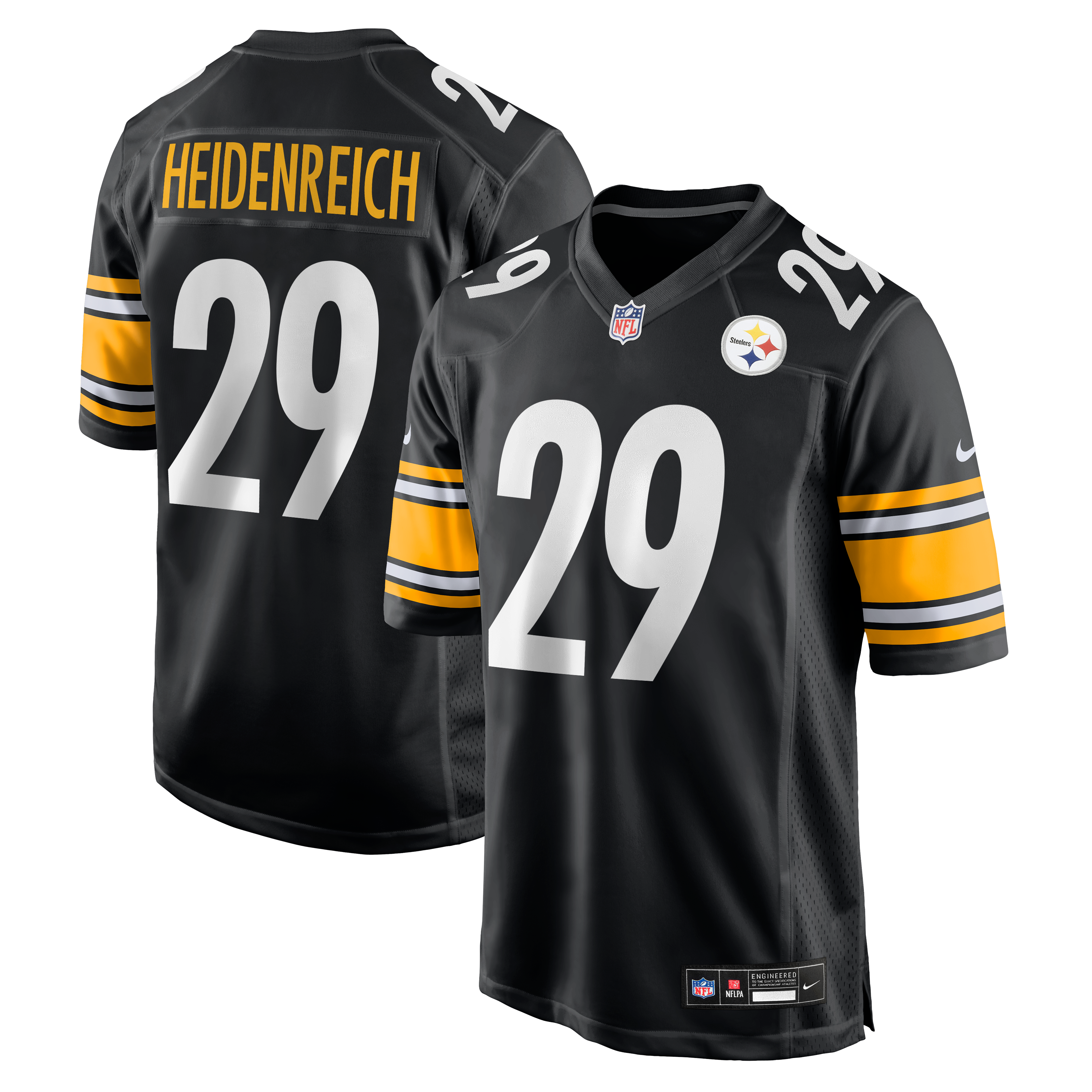 Men's Pittsburgh Steelers Eli Heidenreich Nike Black Team Game Jersey