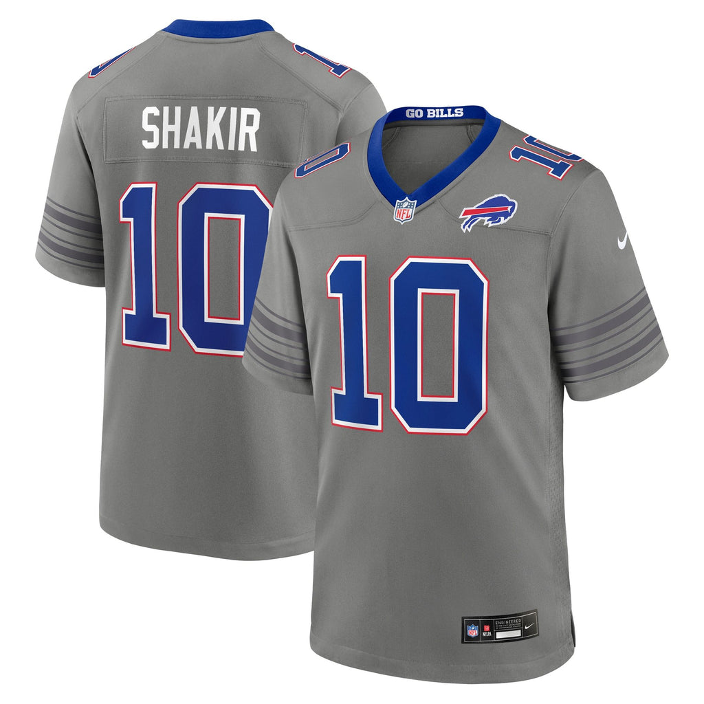 Men's Buffalo Bills Khalil Shakir Nike Gray Nickel City Game Jersey
