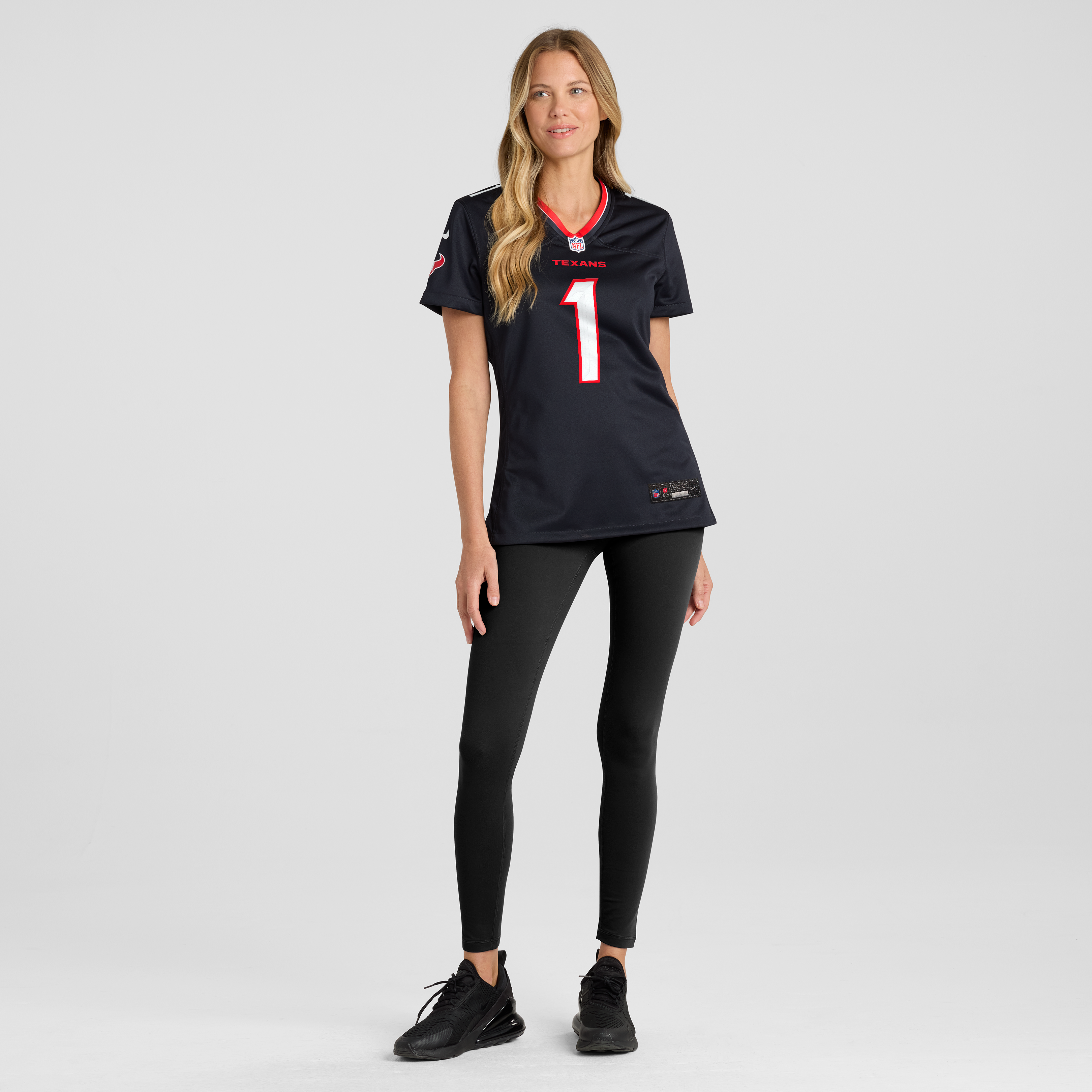 Women's Houston Texans Tank Dell Nike Navy Team Game Jersey