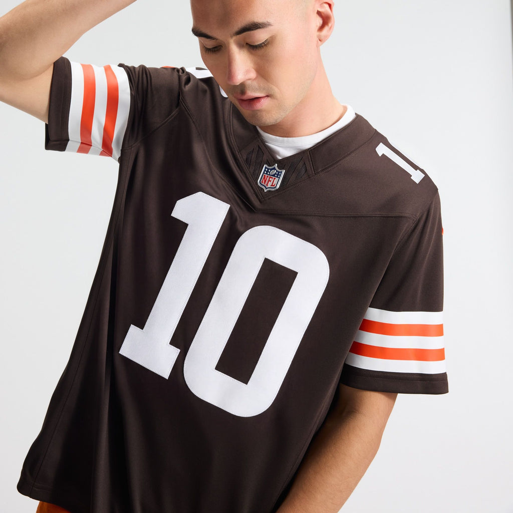 Men's Cleveland Browns Quinshon Judkins Nike Brown Team Vapor Fuse Stitched Limited Jersey