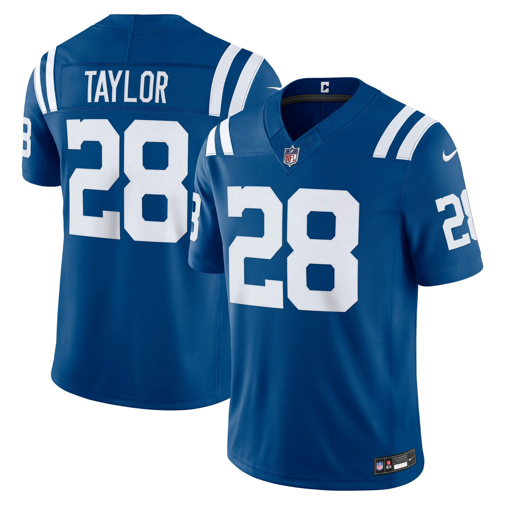 Men's Indianapolis Colts Jonathan Taylor Nike Royal Team Vapor Fuse Stitched Limited Jersey