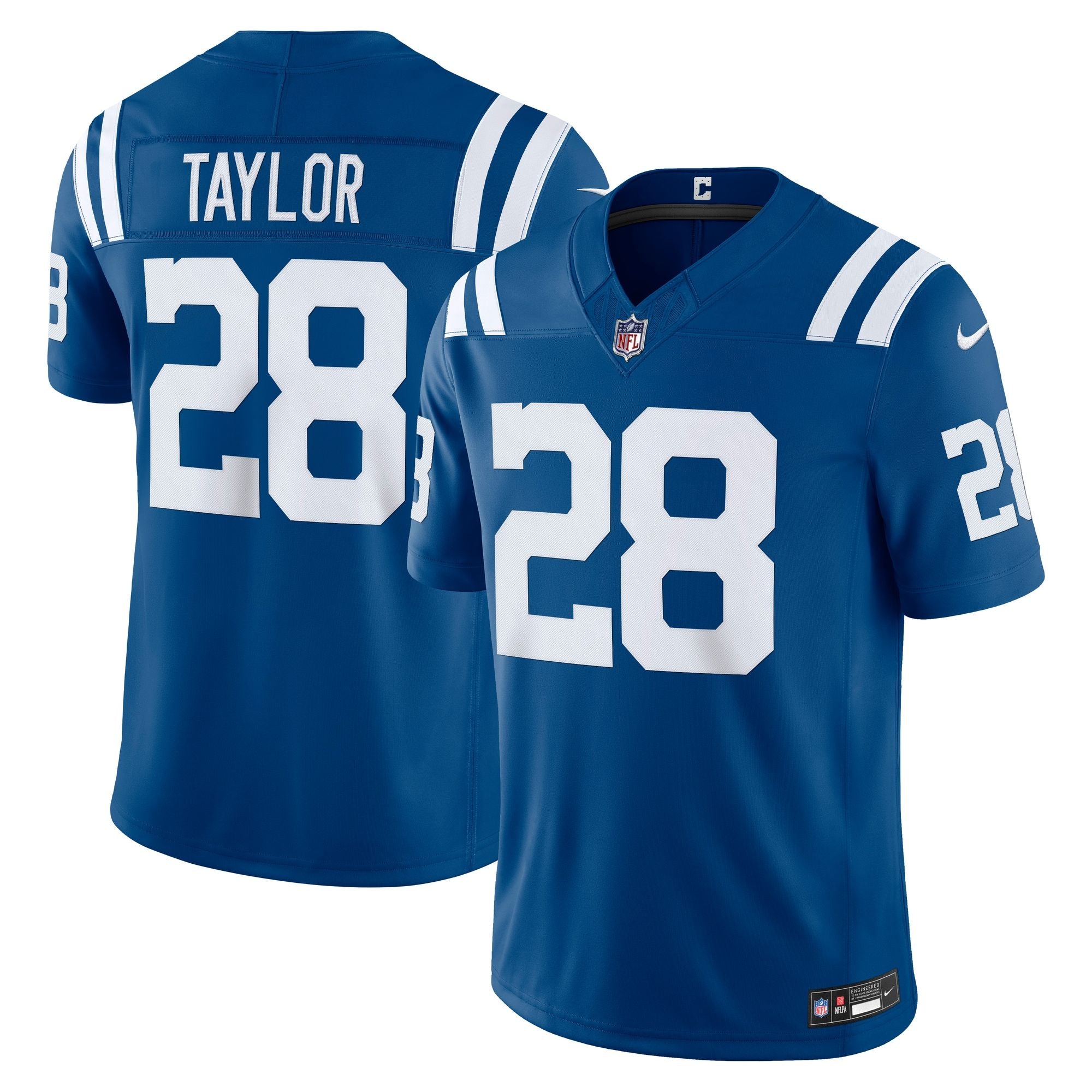 Men's Indianapolis Colts Jonathan Taylor Nike Royal Team Vapor Fuse Stitched Limited Jersey