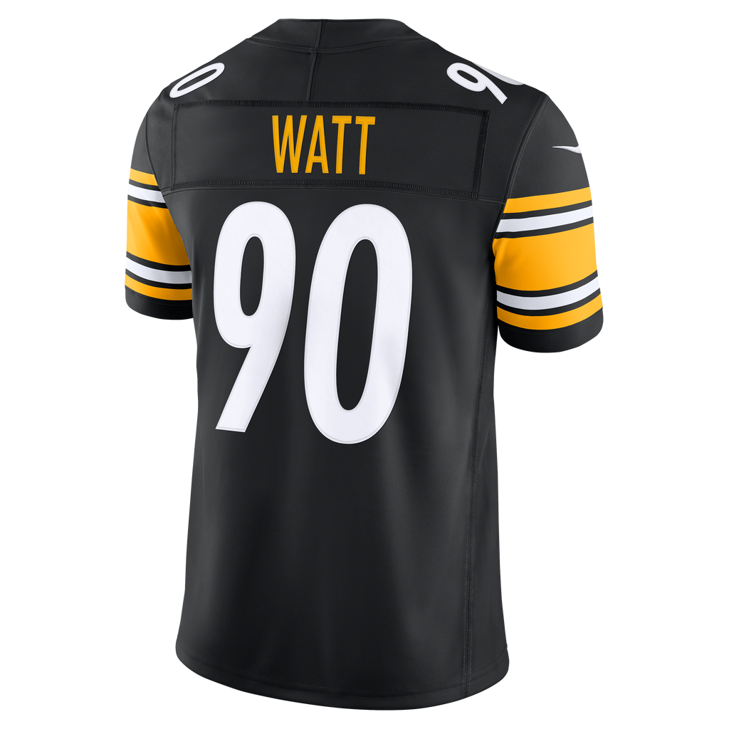 Men's Pittsburgh Steelers Tj Watt Nike Black Team Vapor Fuse Stitched Limited Jersey