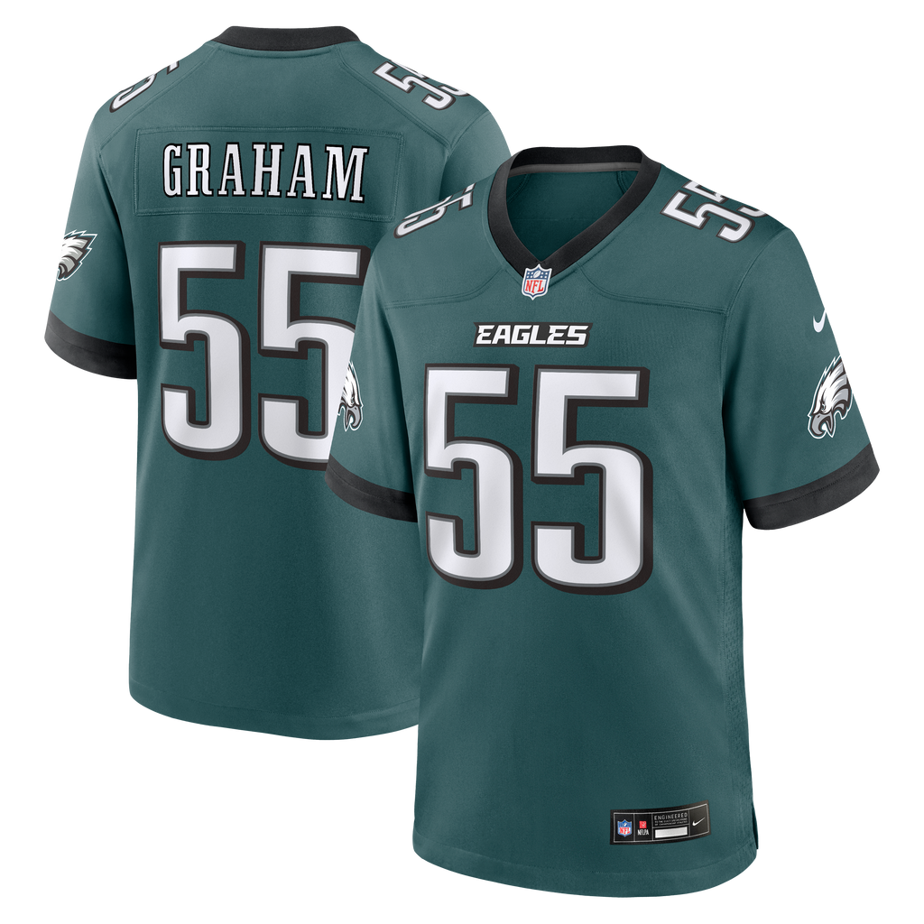 Men's Philadelphia Eagles Brandon Graham Nike Midnight Green Team Game Jersey