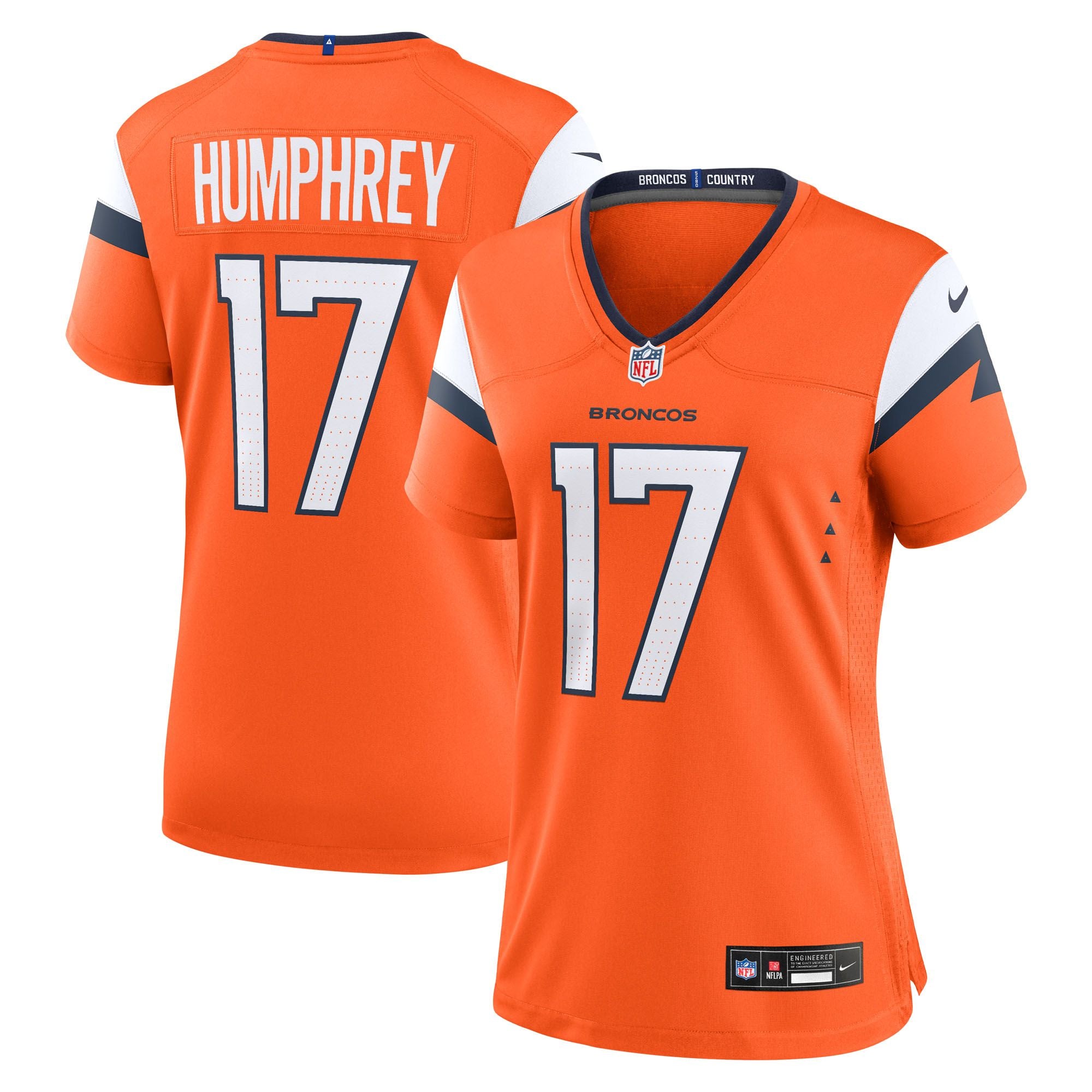 Women's Denver Broncos Liljordan Humphrey Nike Orange Team Game Jersey
