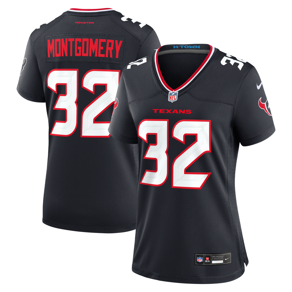 Women's Houston Texans David Montgomery Nike Navy Game Jersey