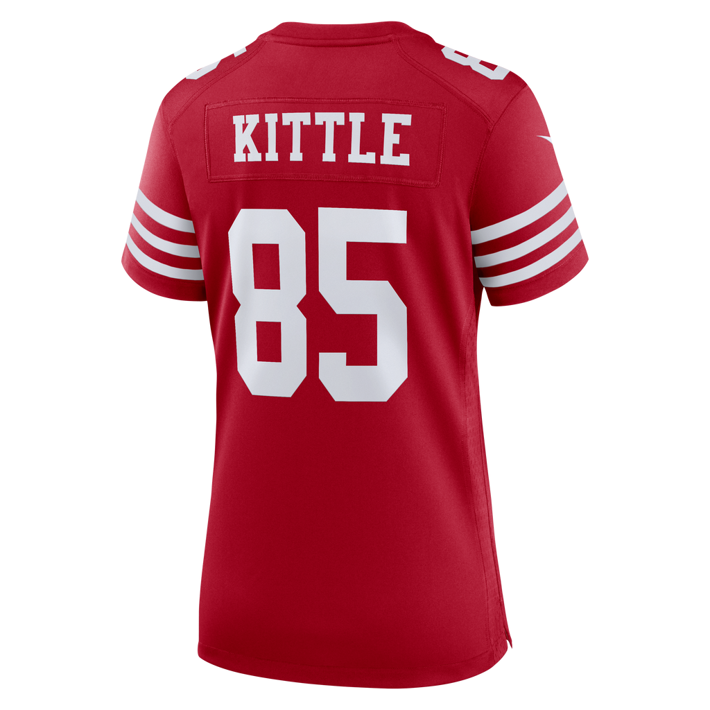 Women's San Francisco 49Ers George Kittle Nike Scarlet 80Th Anniversary Game Jersey