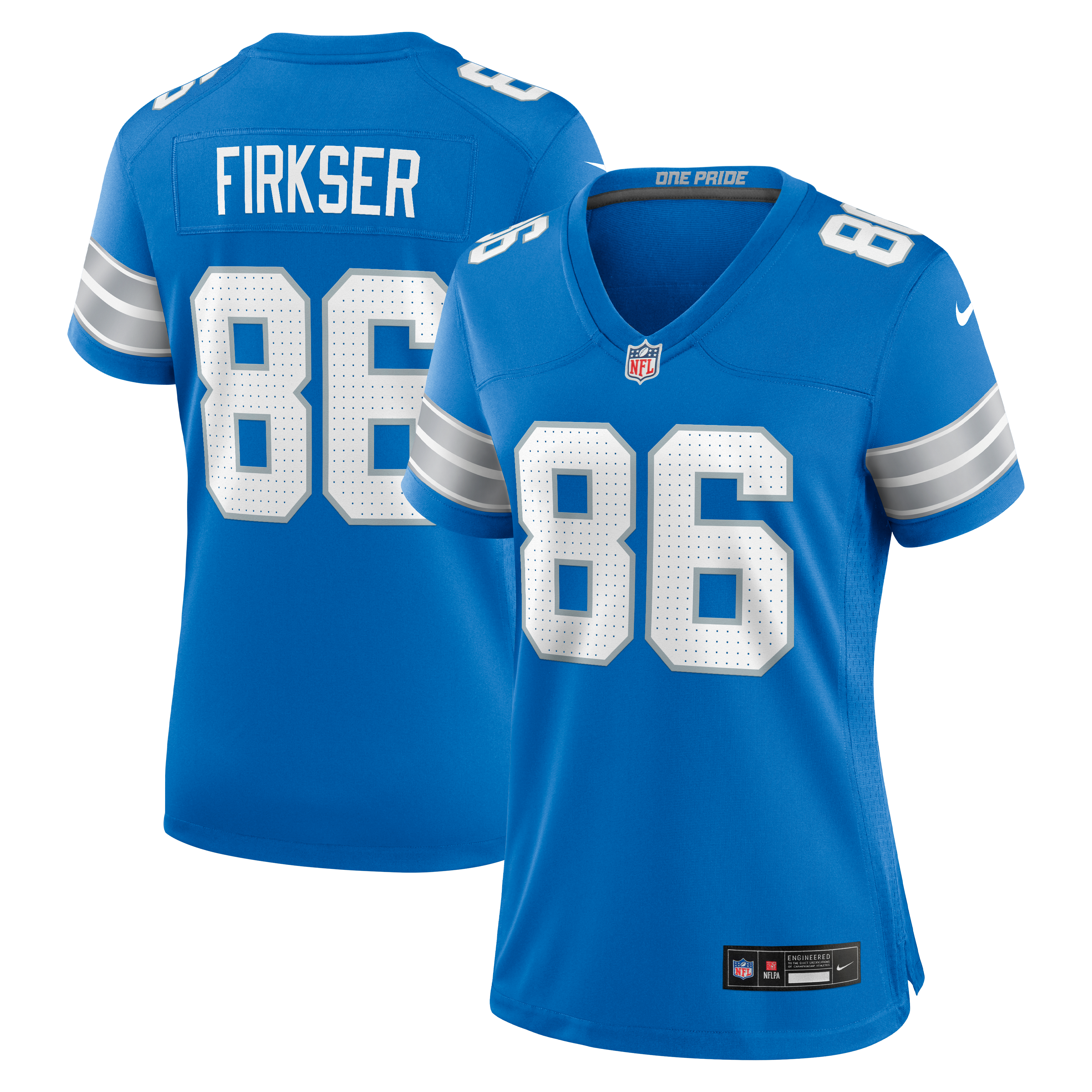 Women's Detroit Lions Anthony Firkser Nike Blue Team Game Jersey