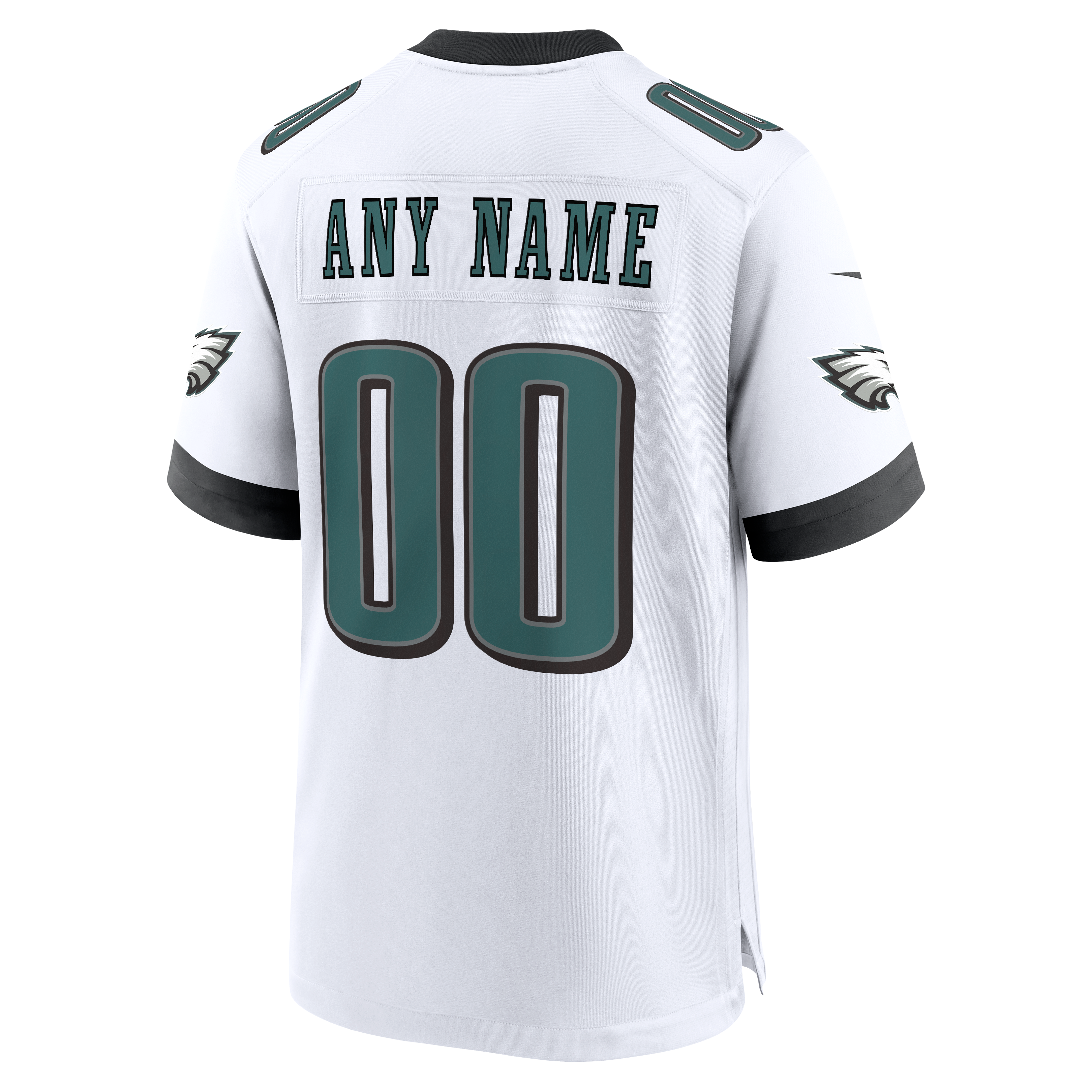 Men's Philadelphia Eagles Nike White White Custom Game Jersey