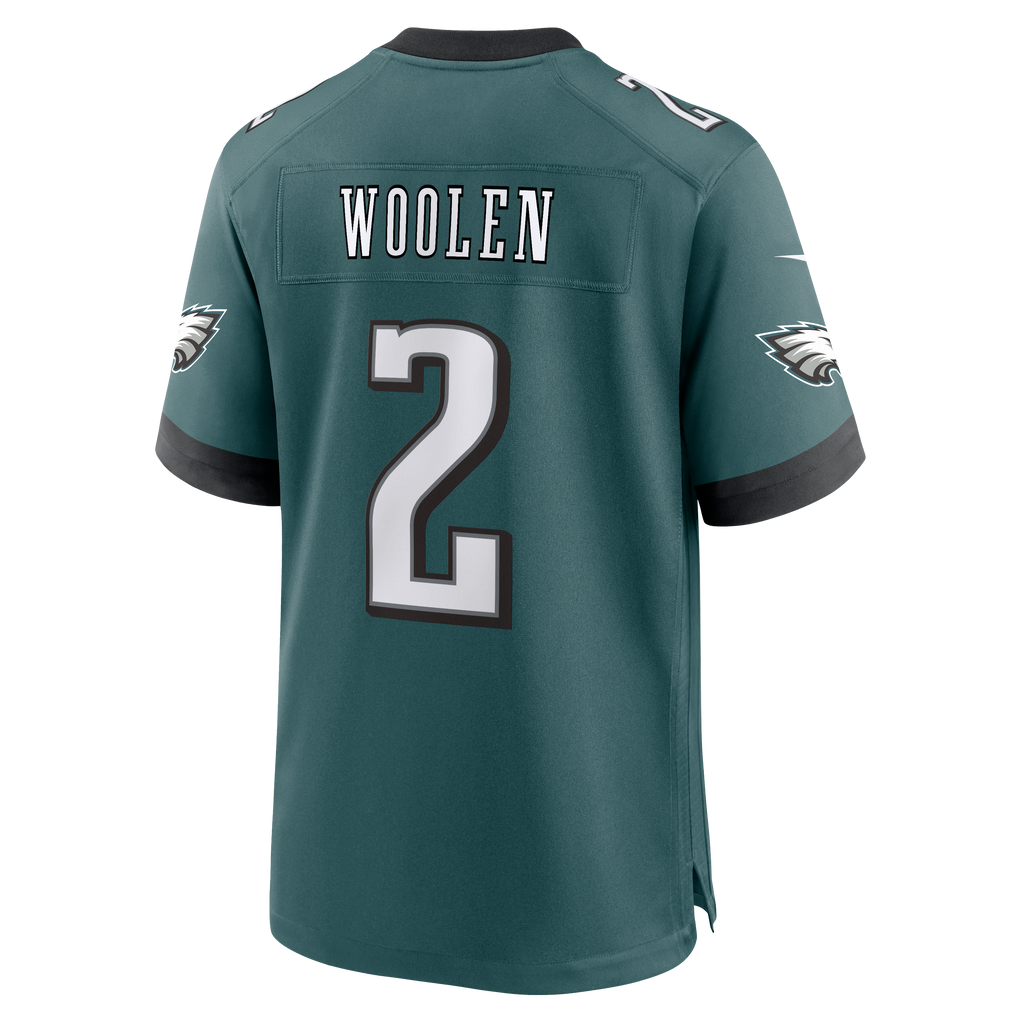 Men's Philadelphia Eagles Tariq Woolen Nike Midnight Green Team Game Jersey