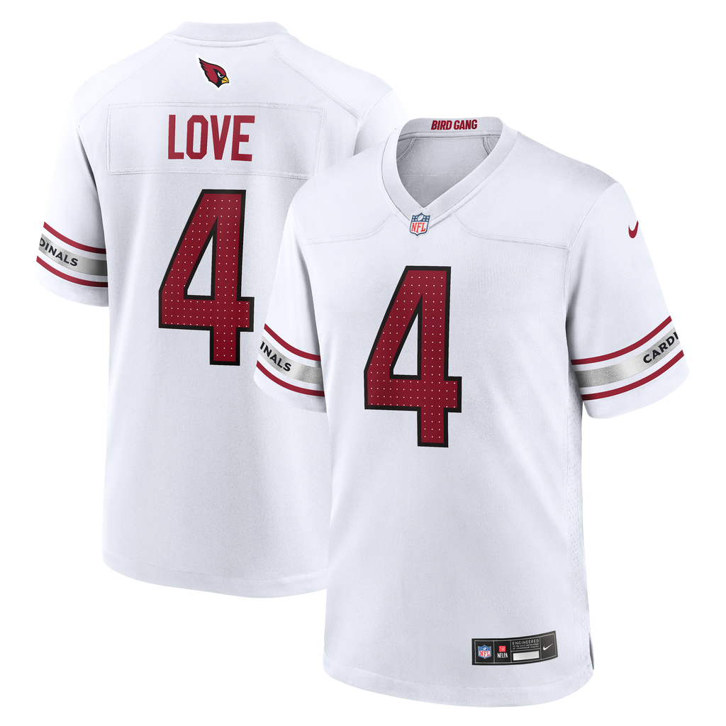 Men's Arizona Cardinals Jeremiyah Love Nike White Game Player Jersey