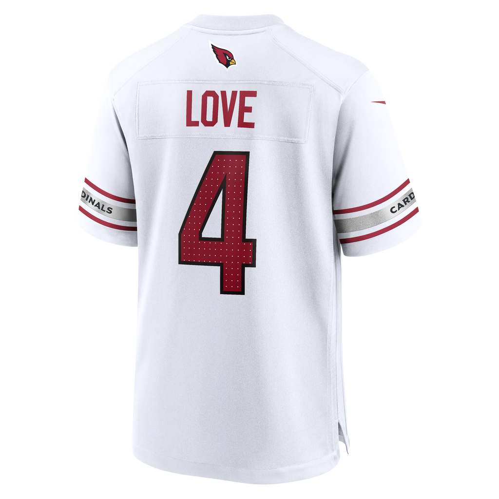 Men's Arizona Cardinals Jeremiyah Love Nike White Game Player Jersey