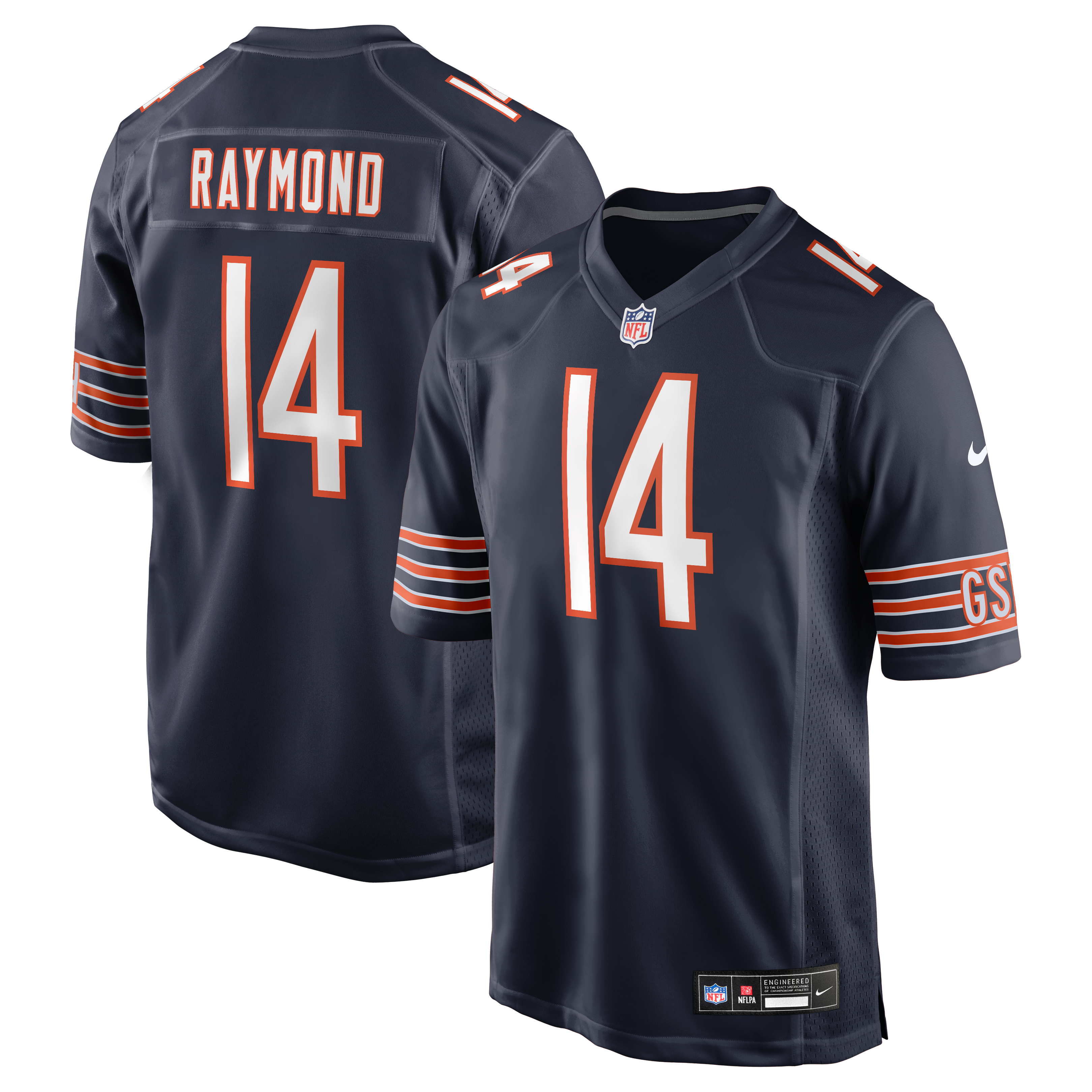 Men's Chicago Bears Kalif Raymond Nike Navy Team Game Jersey